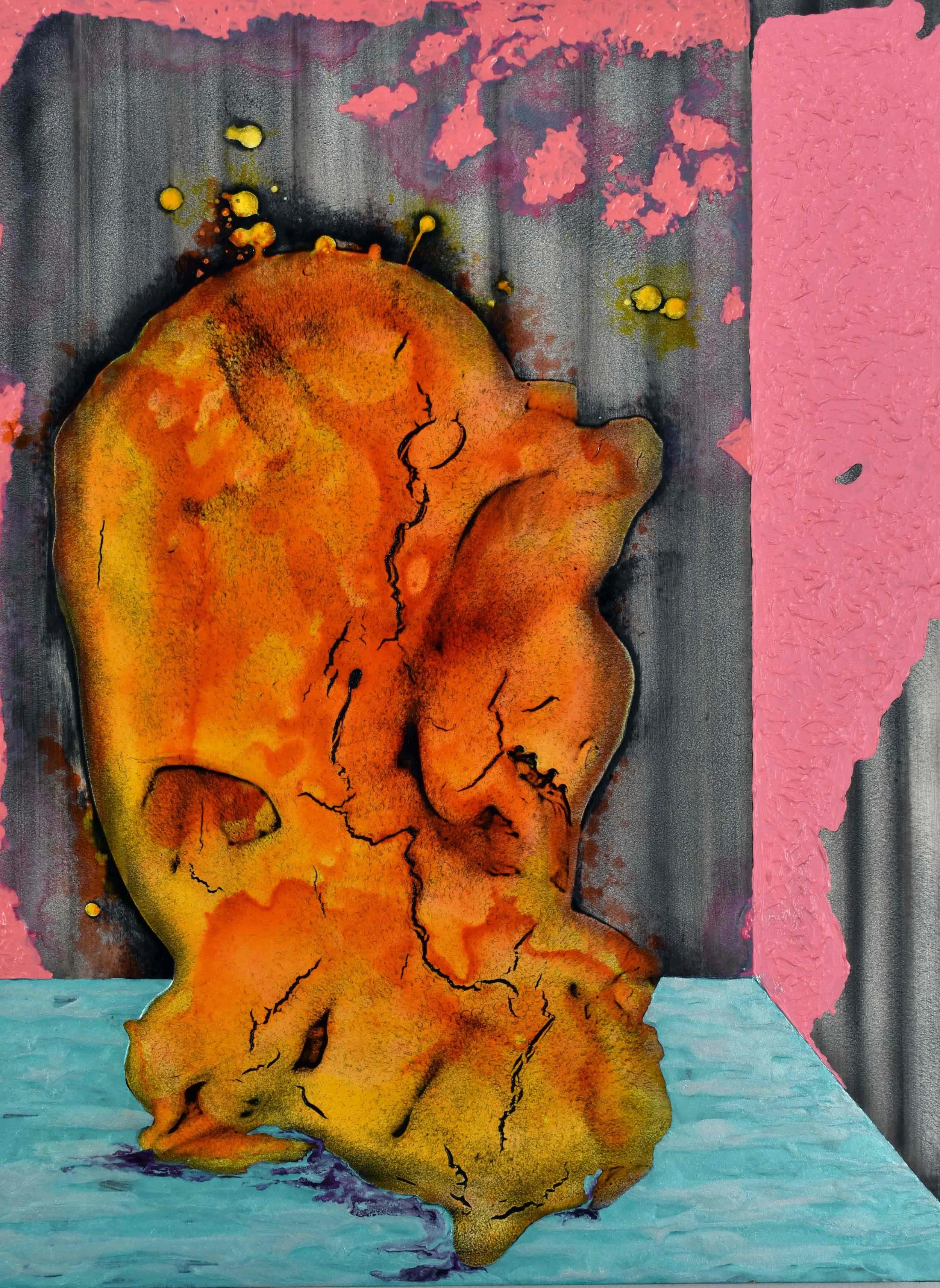 Orange Form 2016 acrylic 24 X 18"