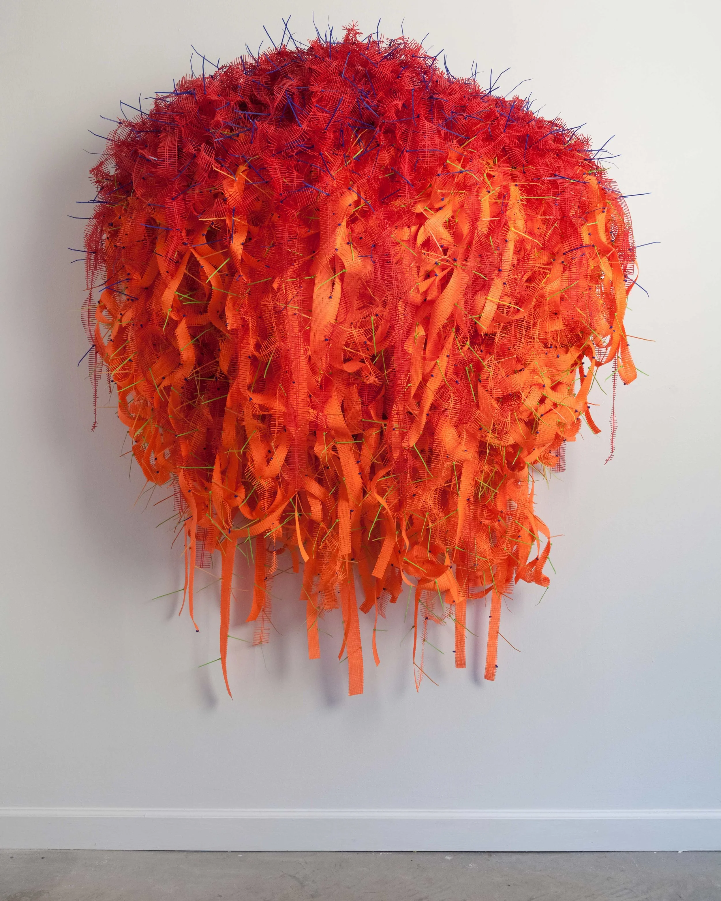 Burning Bush 2001 plastic fencing 68 X 58 X 63"