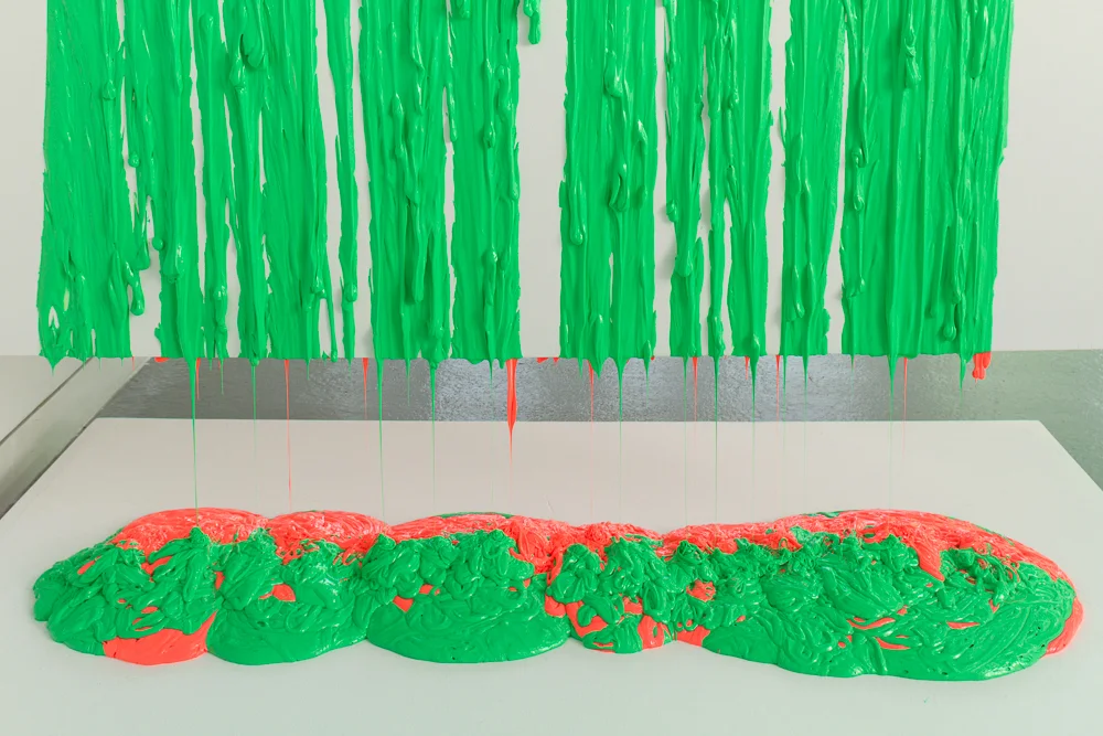 Putty Installation #1, Hot Pink _Lime Yellow detail