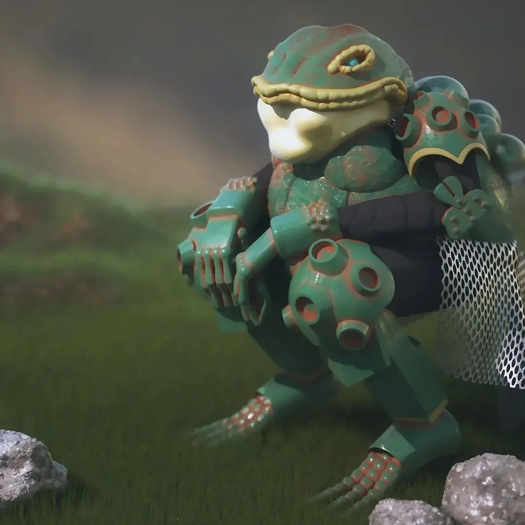 Frog-Knight. Original illustration by my talented friend @harvvvvvvv.

#motionbury #cinema4d #c4d #motiongraphics #illustration #3d #3dart #3dmodeling