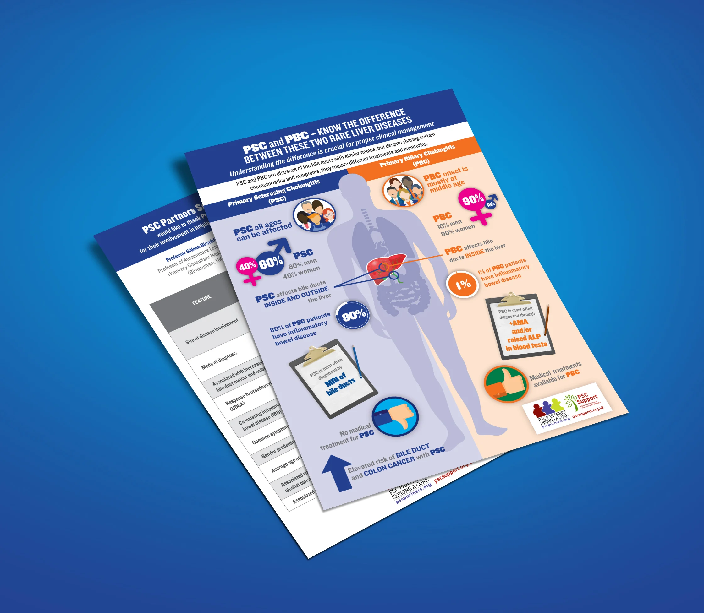 Infographic flyer for a Liver Disease Awareness non-profit group