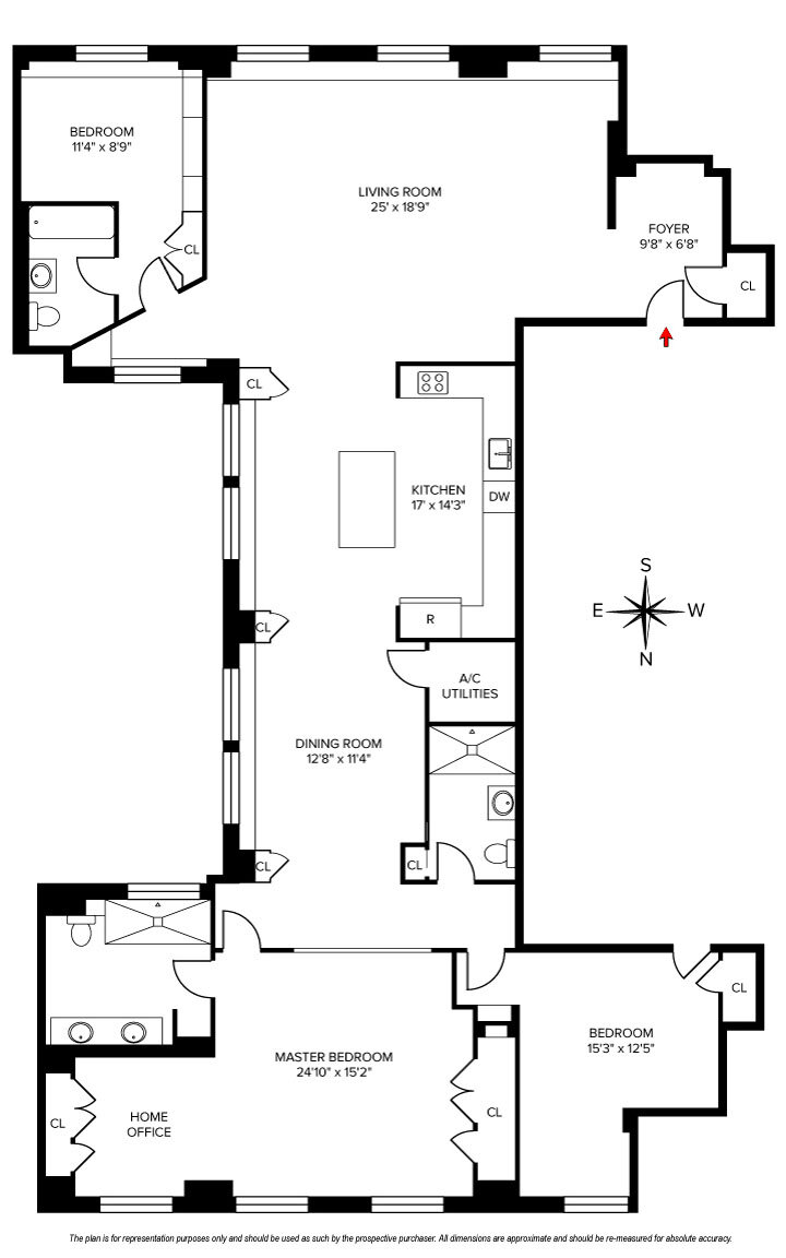 1 Fifth Ave Apt. 22AD Floorplan