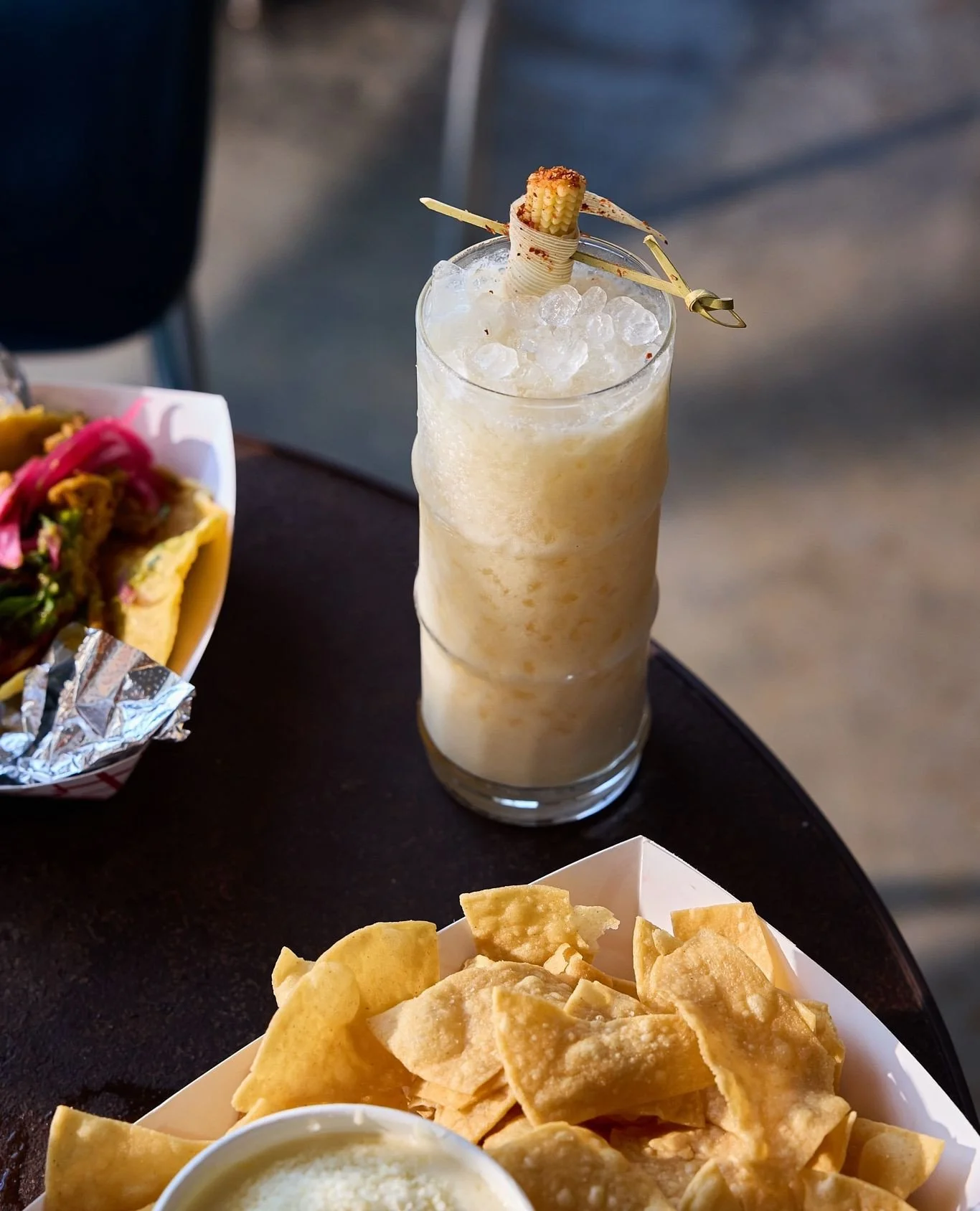 A moment for our Oaxacan Pi&ntilde;a Colada. Spiced Mellow Corn, pineapple rum, corn milk, coconut, pineapple, lime, saline.⁠
⁠
EIGHT ROW FLINT HEIGHTS WEEKLY SPECIALS⁠
▪️Happy Hour: Monday-Friday, 11am-6pm + all day Wednesday⁠
▪️Mondays: 1/2 off pro