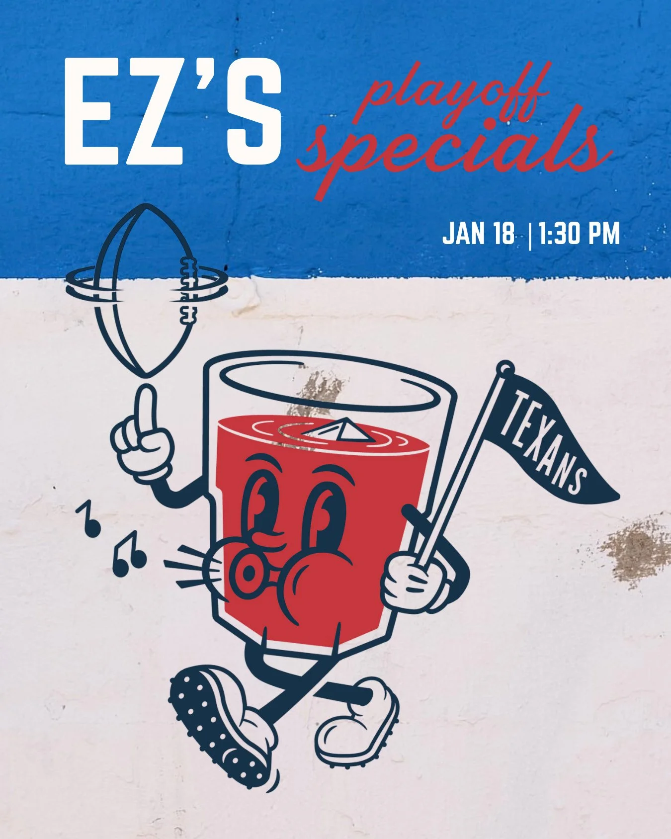 If you&rsquo;re watching the Texans this Sunday, you might as well do it right. Food specials. Playoff energy. Live coverage with @willkunkel and @sportsgallant. Swipe for the menu, available from 1:30 until sold out.