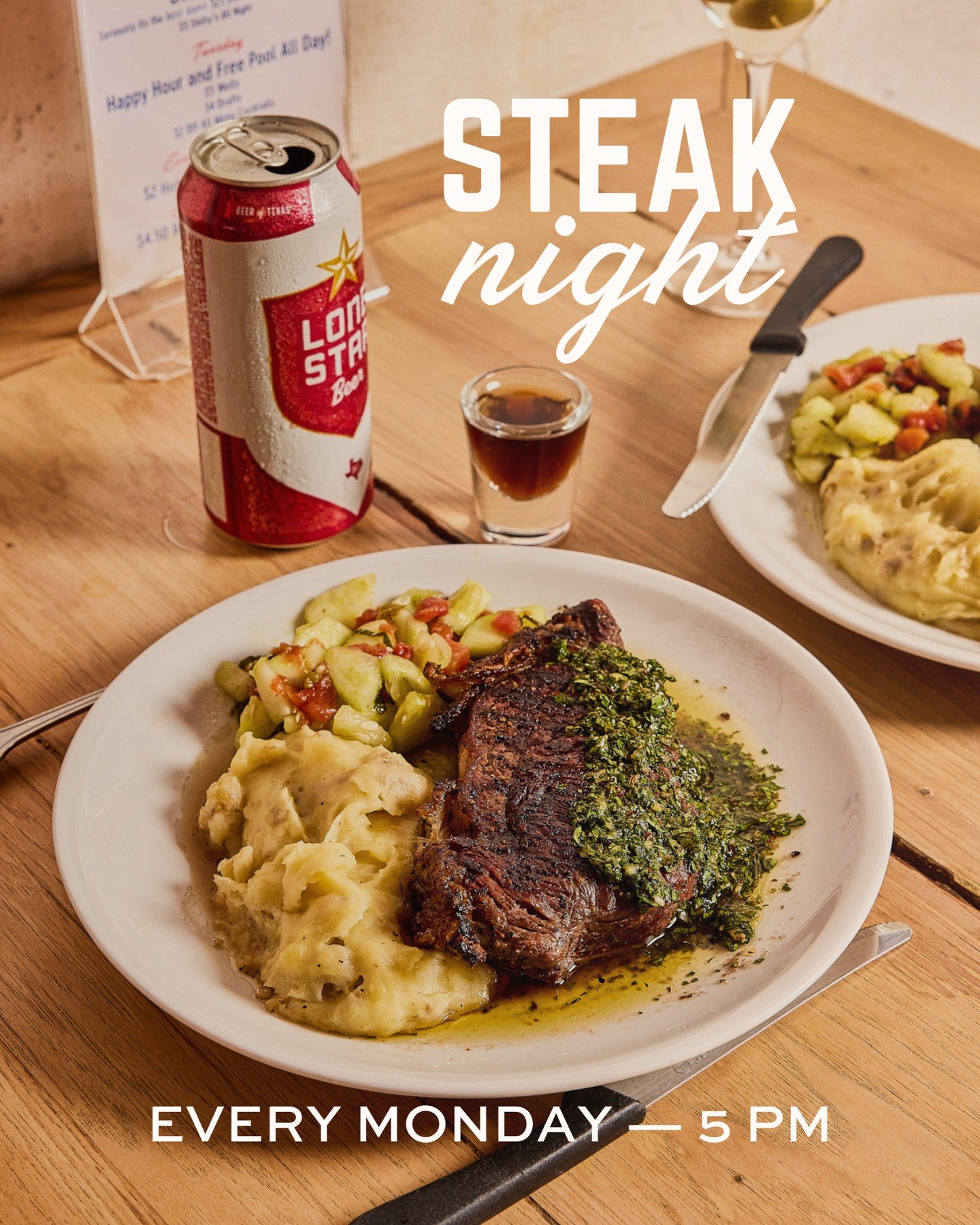 Steak Night hits. Pull up and see for yourself.