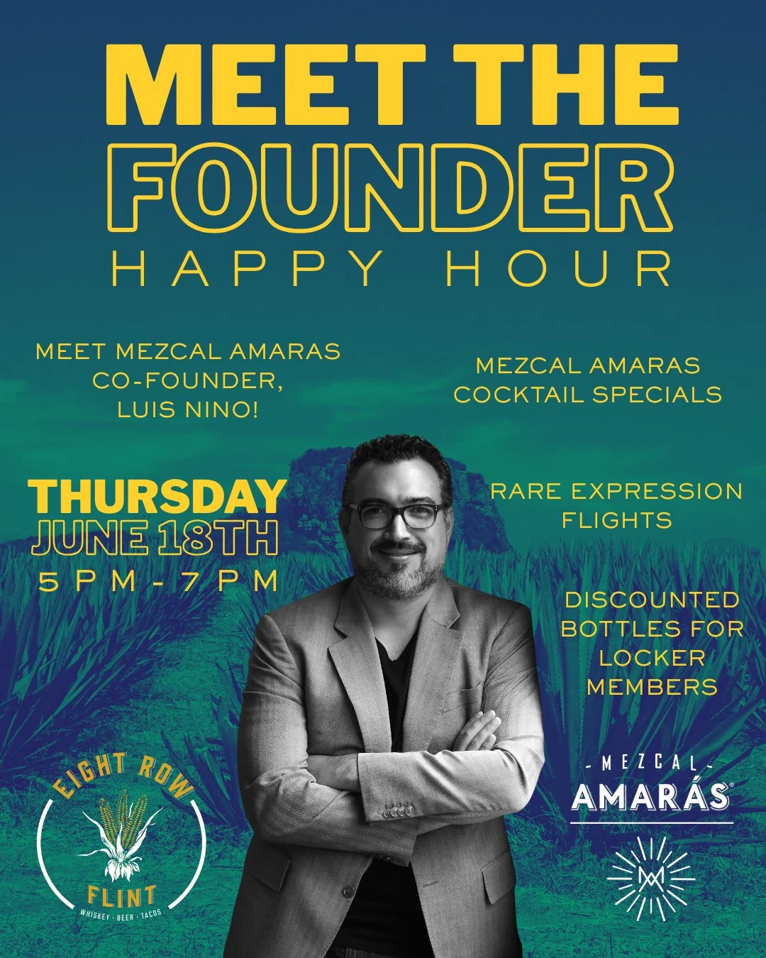 We're hosting a special meet &amp; greet with @mezcalamaras co-founder @elninoluis. Enjoy Mezcal Amar&aacute;s cocktails, plus rare expression flights. If you're a locker member, you'll get your flight on us, plus discounted pricing on available bott