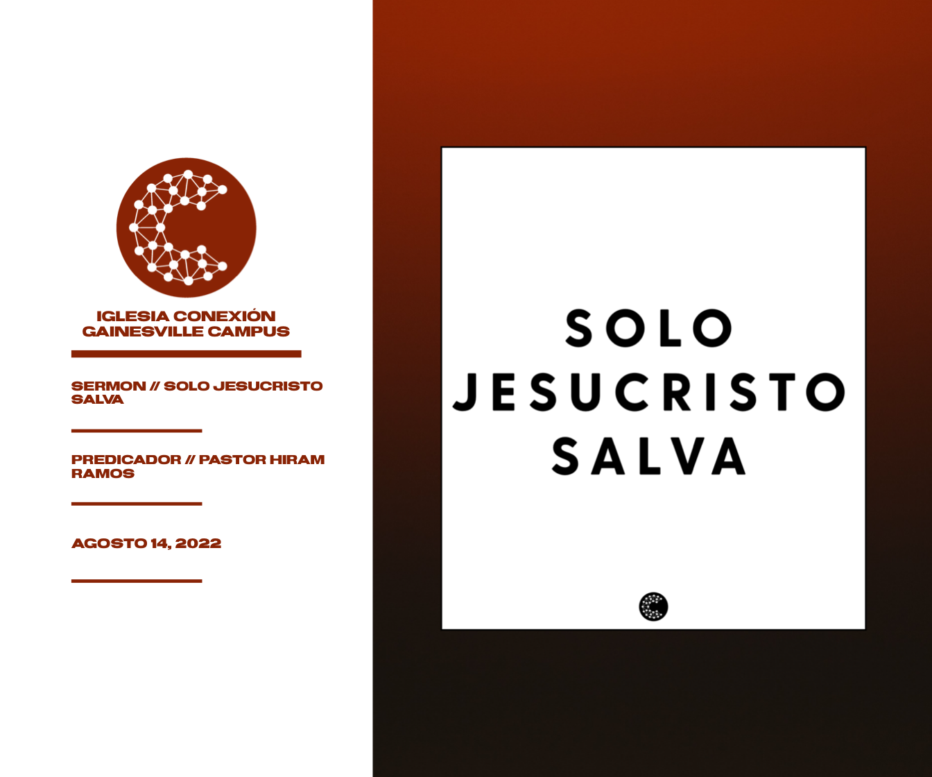 Solo Jesucristo Salva // Pastor Hiram Ramos