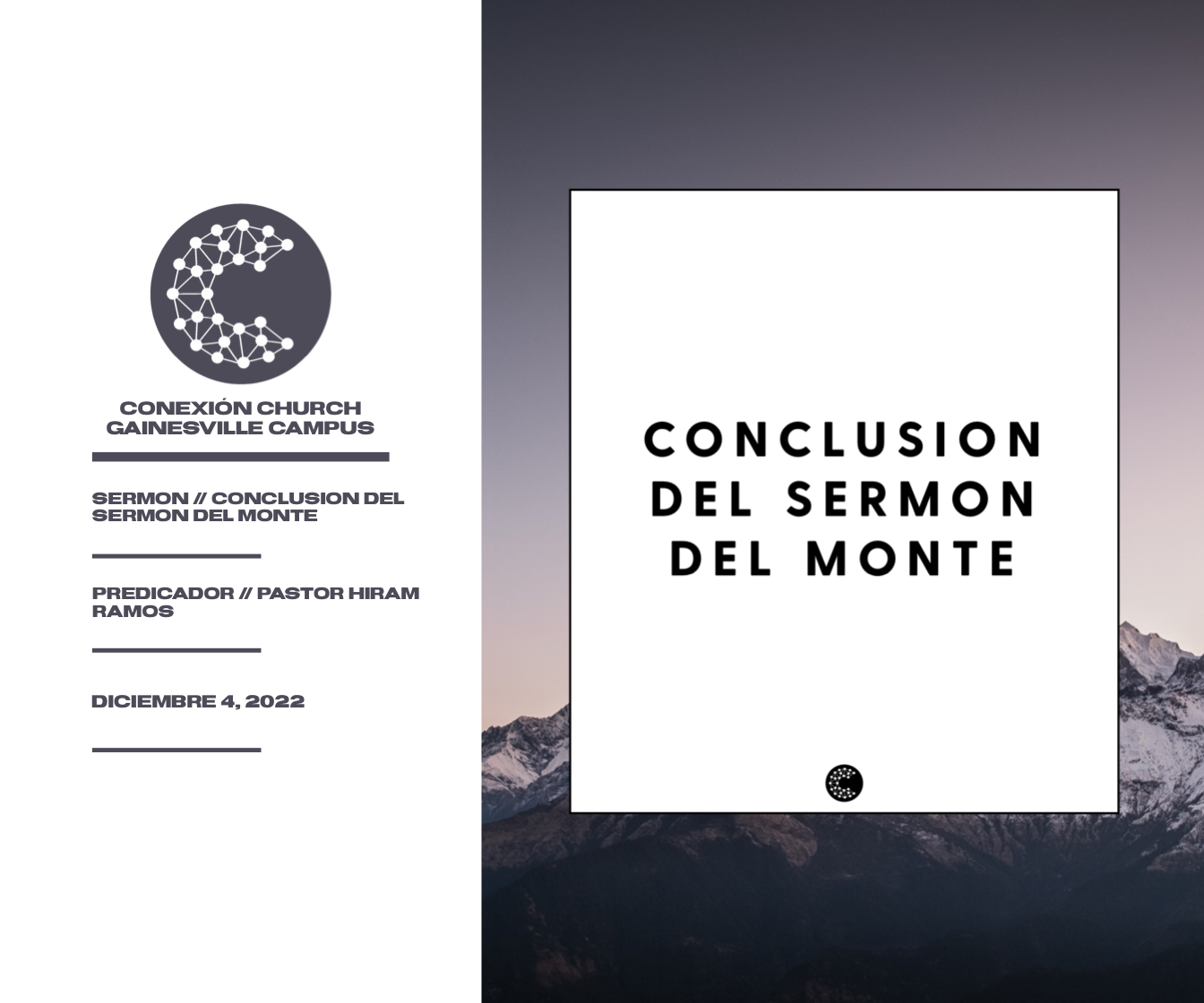 Conclusion Del Sermon Del Monte // Pastor Hiram Ramos