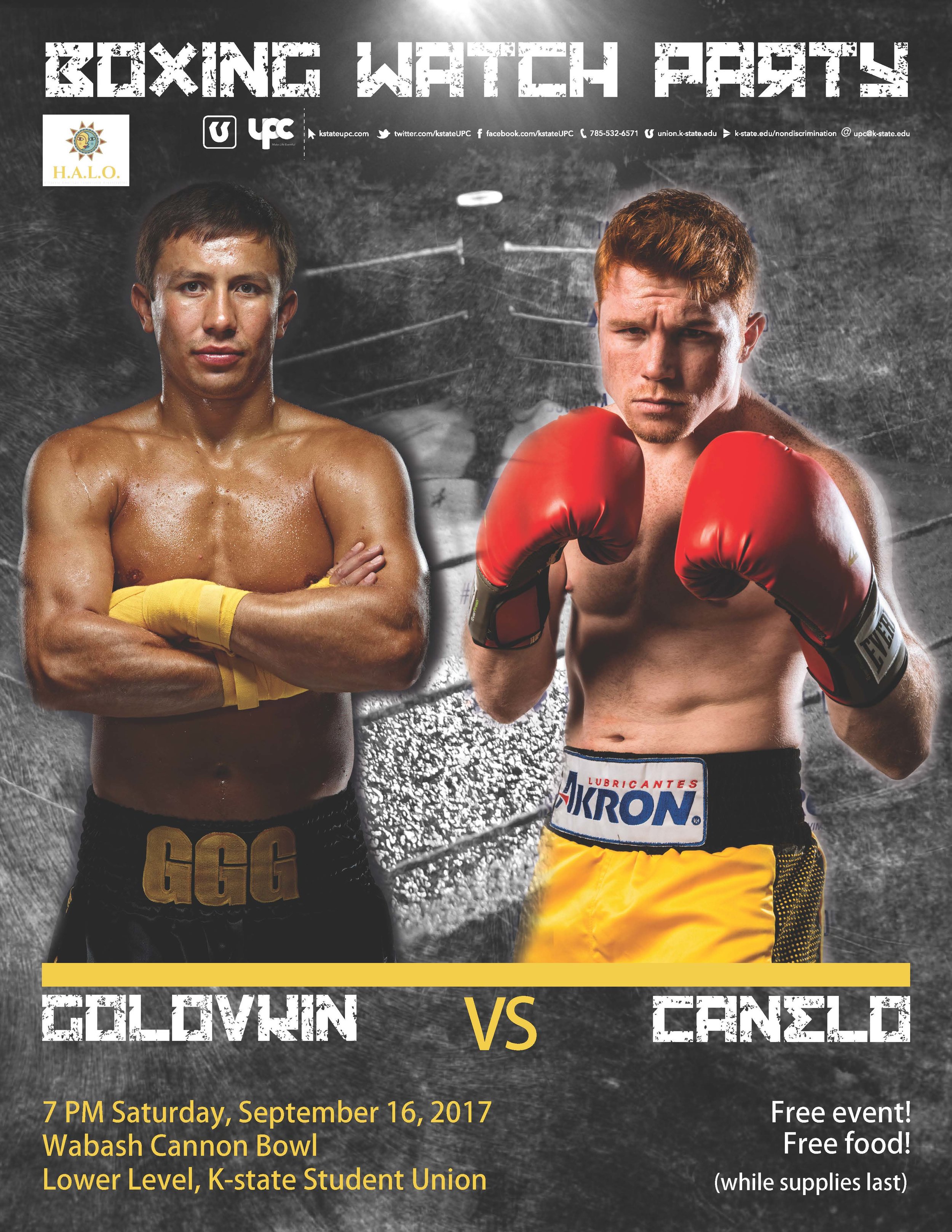 Boxing Watch Party Golovkin vs Canelo — K-State Student Union Program Council