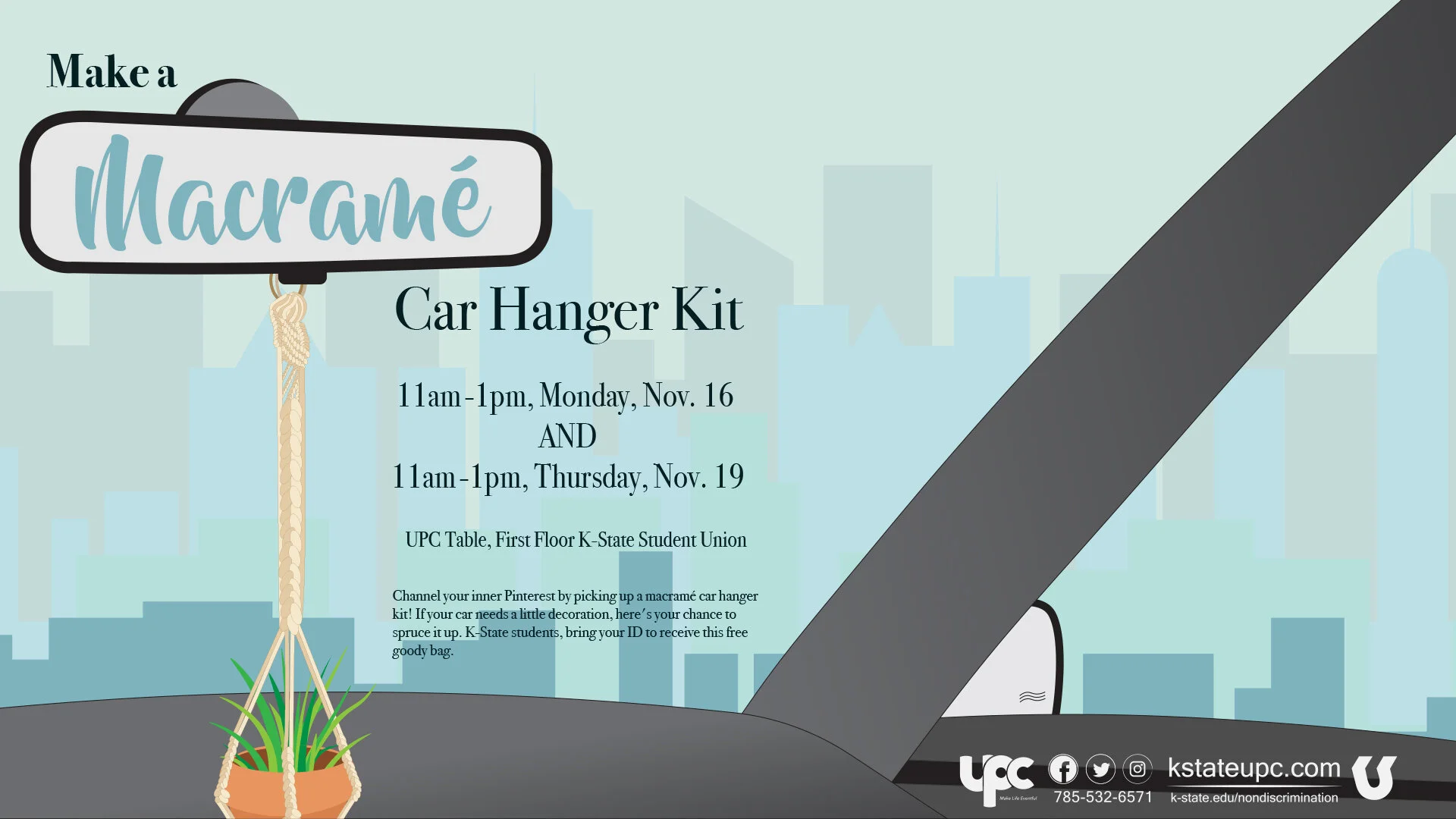Macramé Car Hanger Kit Giveaway 