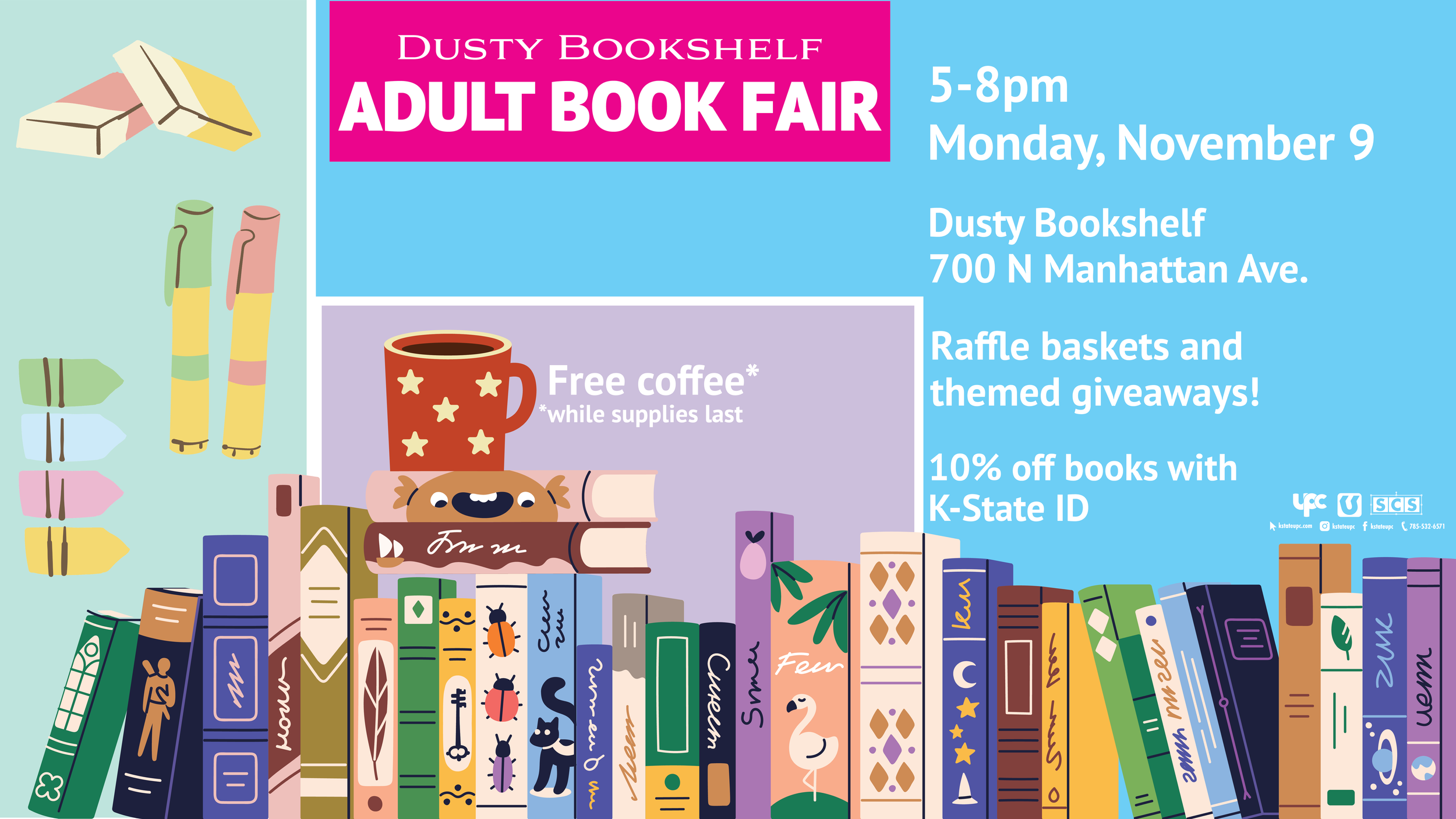 Dusty Bookshelf Adult Bookfair