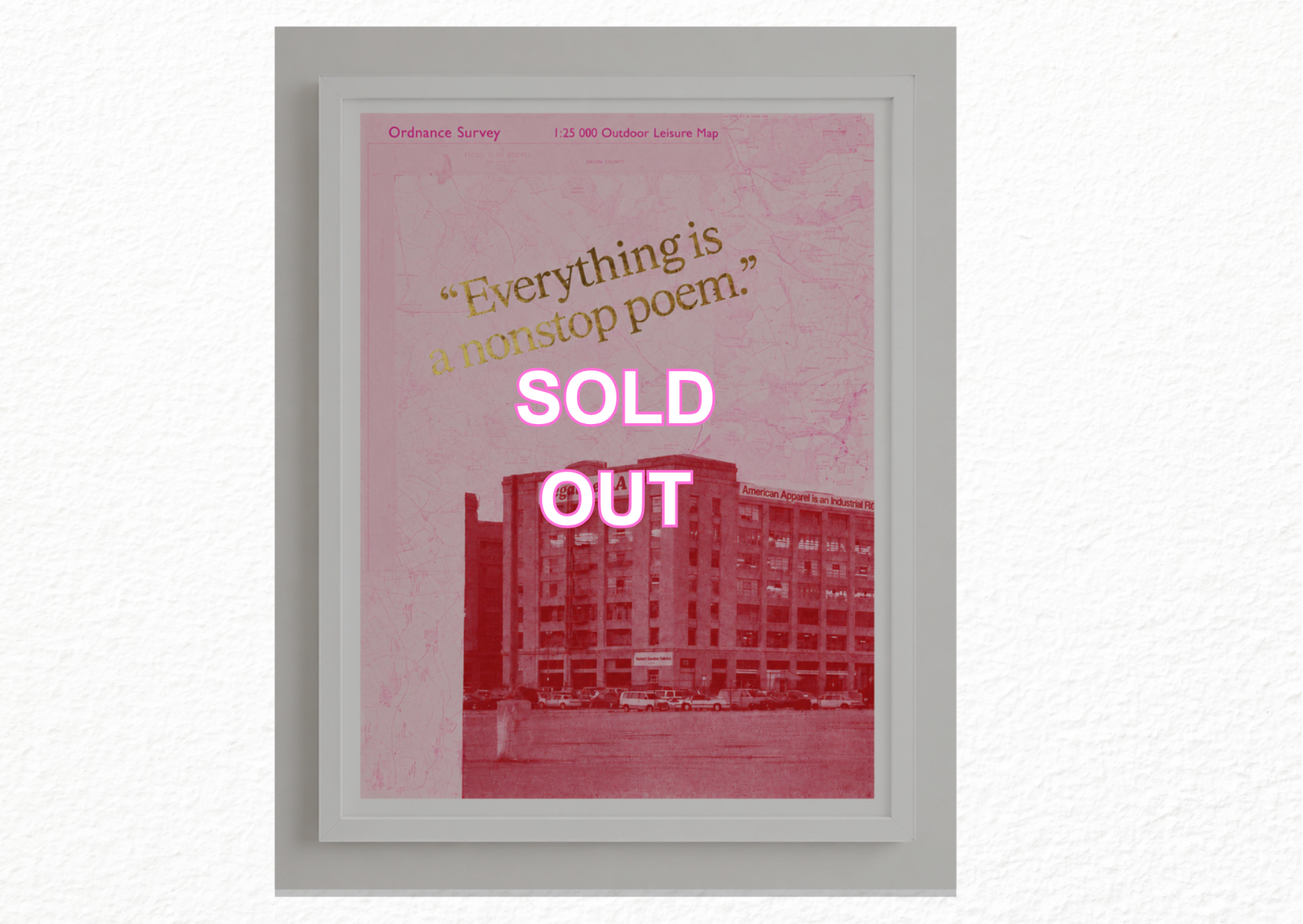 Street Poetry - Risograph Print hand-finished with gold leaf