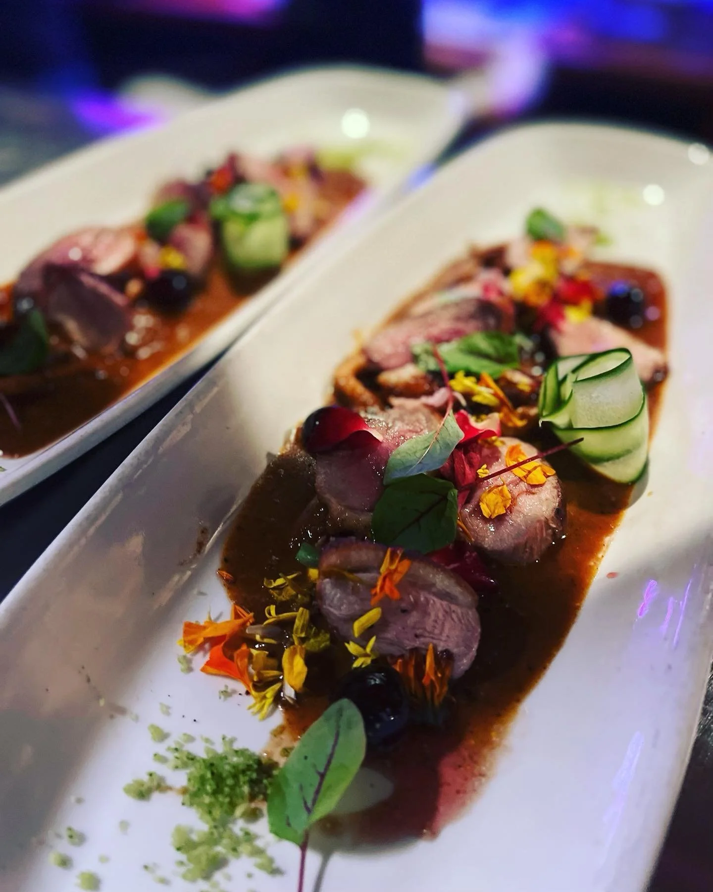 Seared Muscovy duck breast, Marsala wine and mushroom sauce, finished with locally grown edible flowers. 

Photo courtesy of Chef @mauriziomilazzo 

#muscovyduck #seattlefood #eatlocal #seattlerestaurants #baroloseattle #baroloristorante #cibobuono #