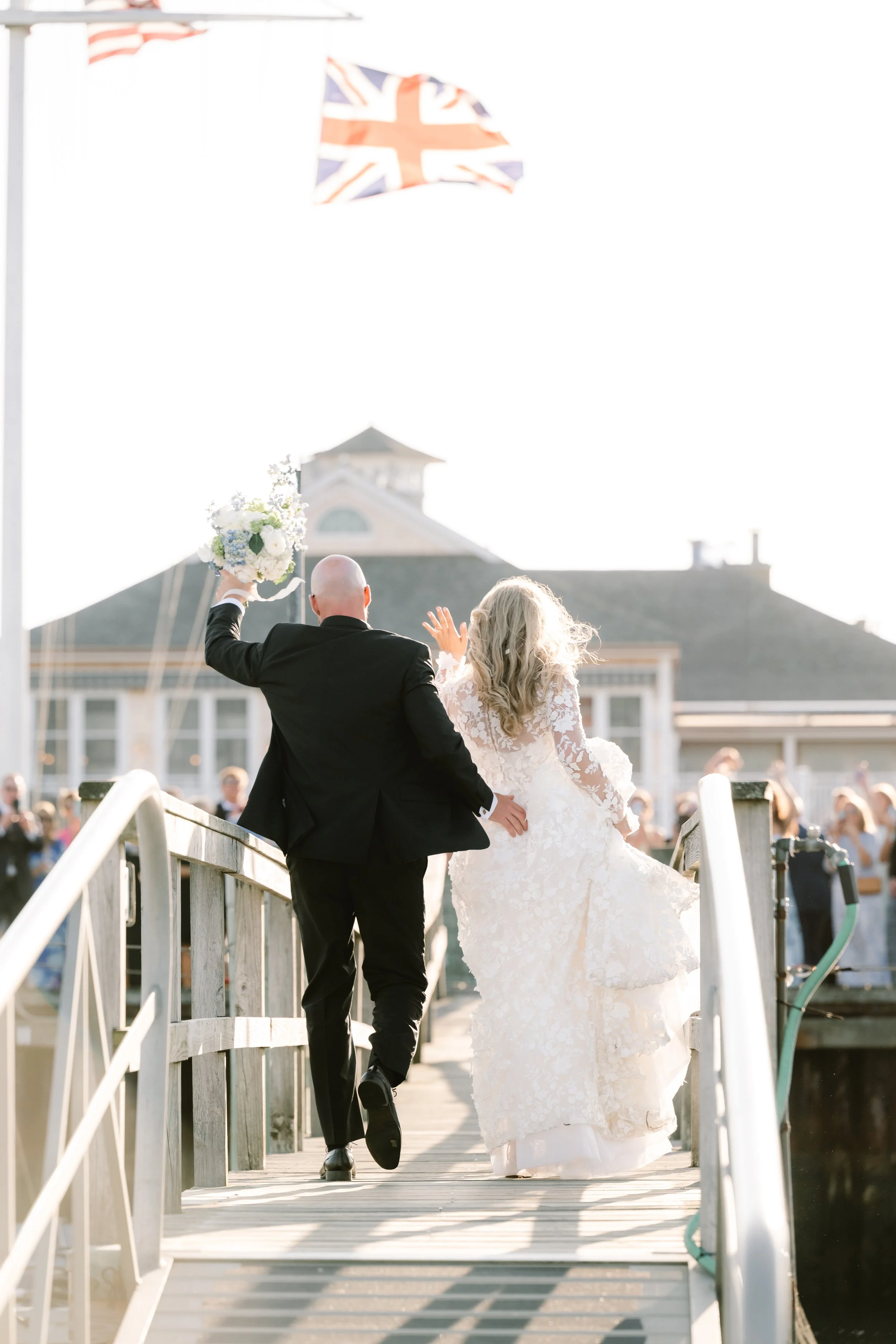 Nantucket Wedding Boat Entrance
