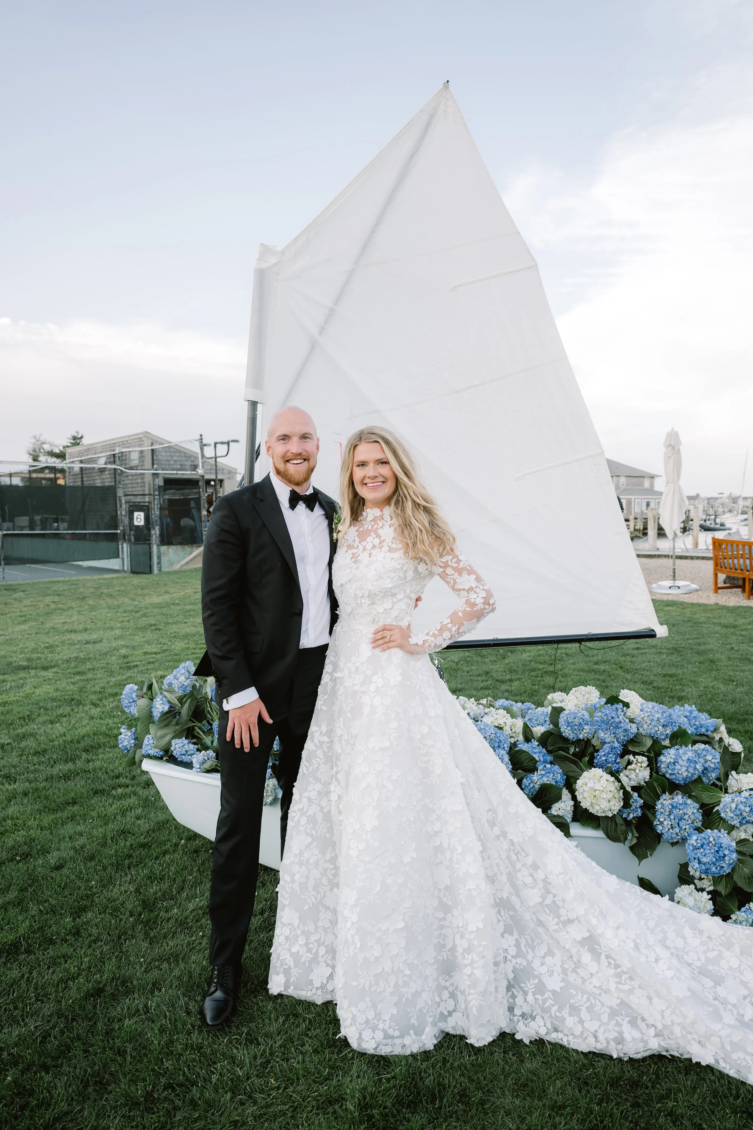 Nantucket Wedding Hydrangea Sailboat