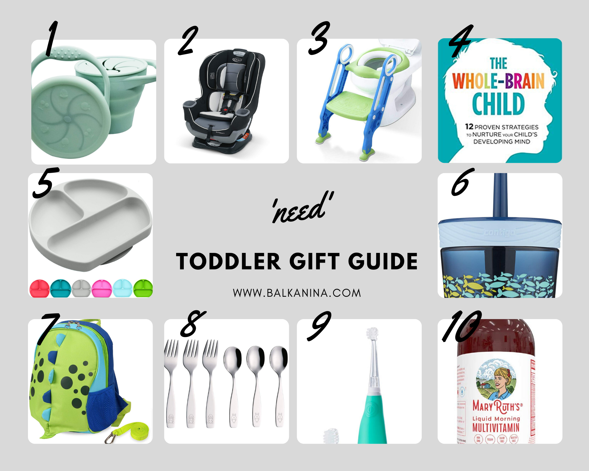 Toddler "need" gift guide