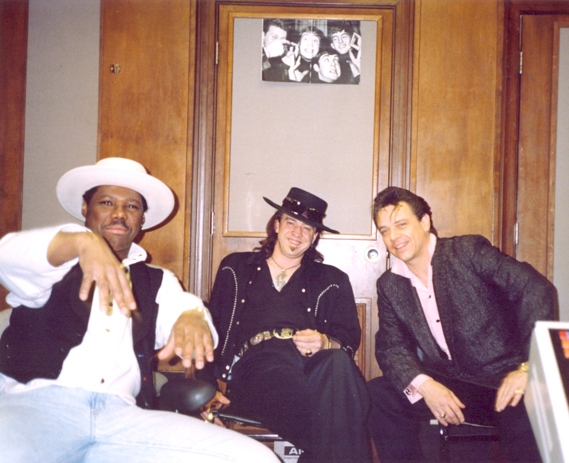 Nile Rodgers, Stevie Ray Vaughan, and Jimmie Vaughan 