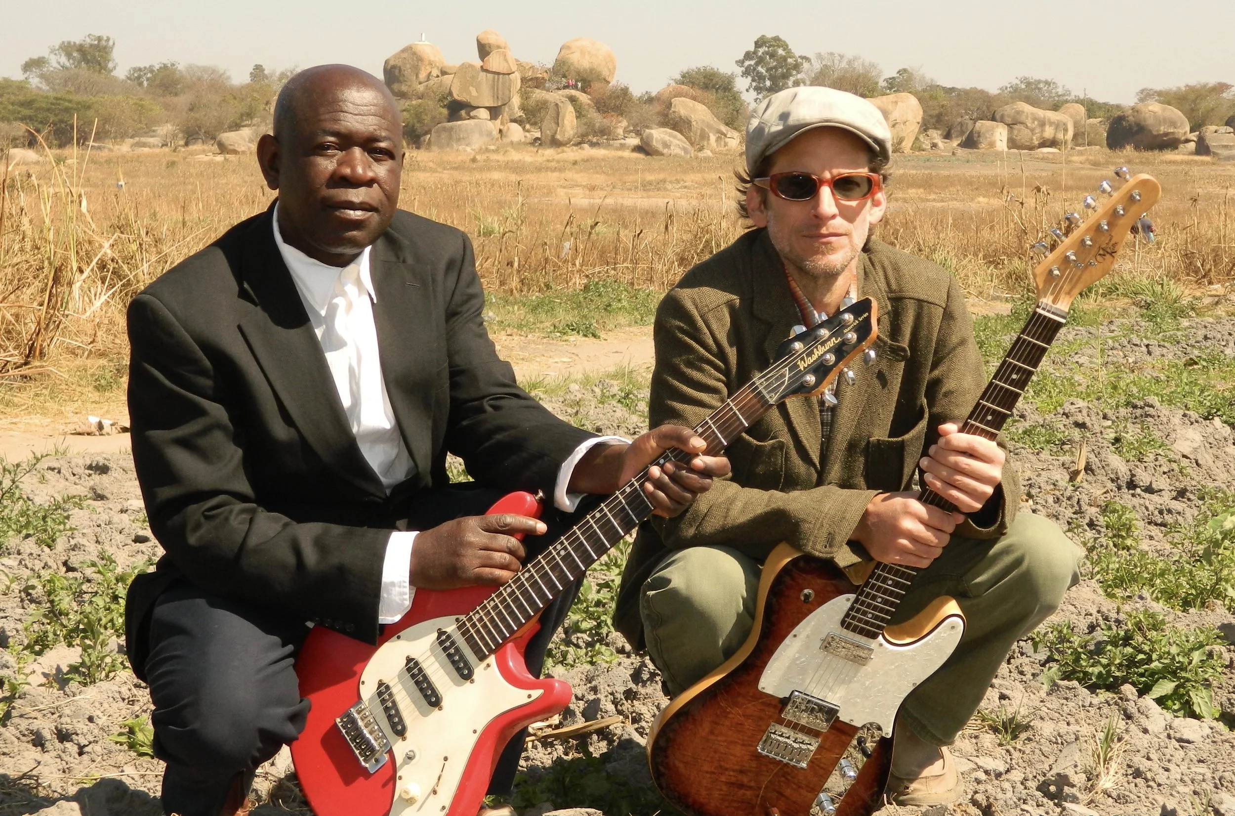 Matt in Chitungwiza, Zimbabwe with close friend and songwriting collaborator, Killion “Kidza” Manyika.