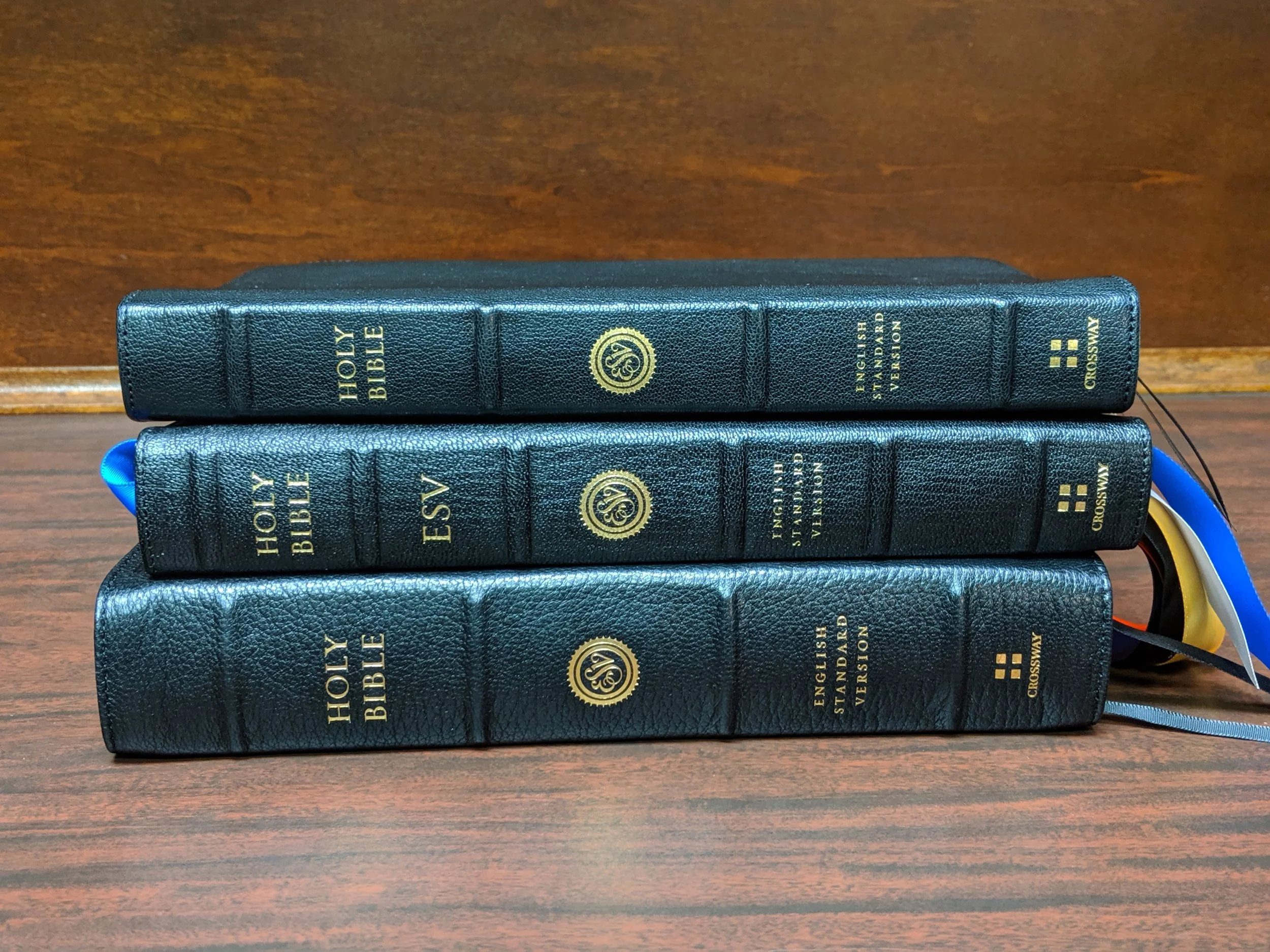 Top to bottom: 80th Anniversary Omega, Heirloom Legacy, Preaching Bible