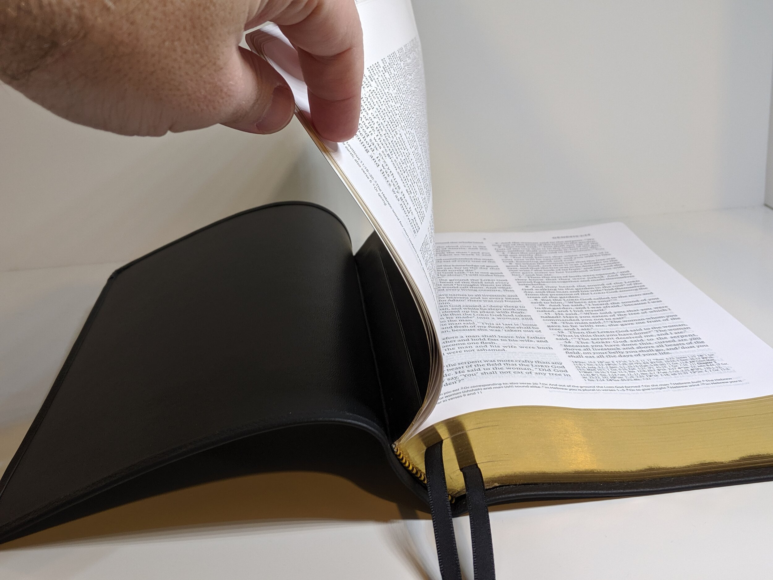  It may be worth noting that this Bible doesn’t lay flat at Genesis out of the box. 