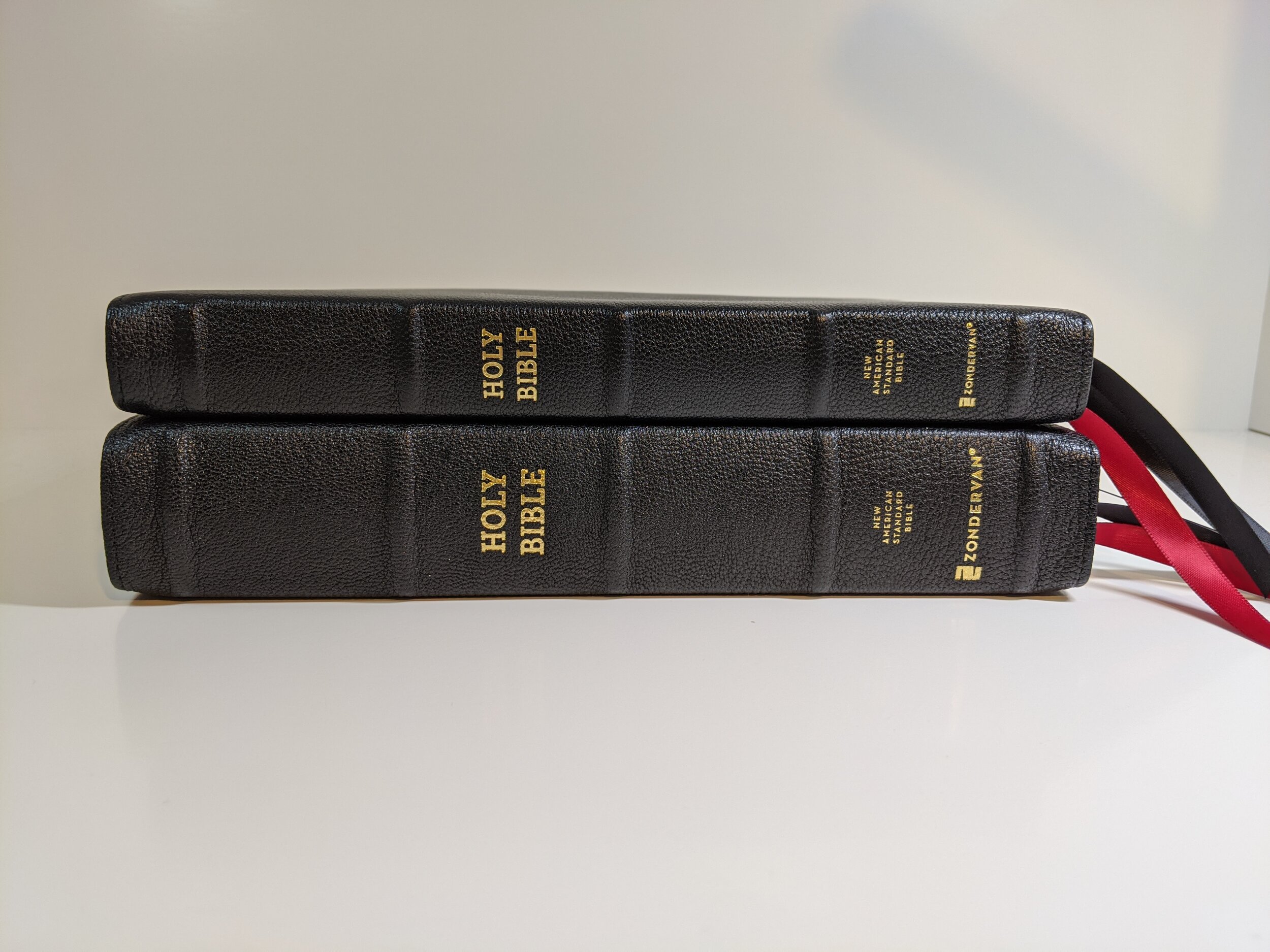  top - Zondervan Preacher’s Bible bottom - Zondervan Single Column Reference Bible 