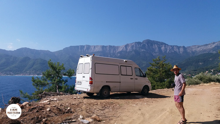 Our stunning view in the first morning on Thassos