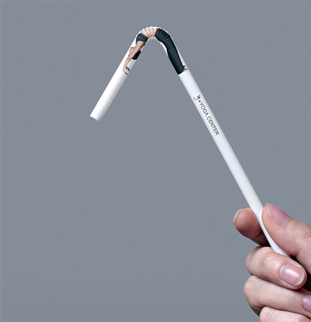 Yoga Straw for Yoga Center - Campaign by advertising Agency Leo Burnett, Shanghai, China