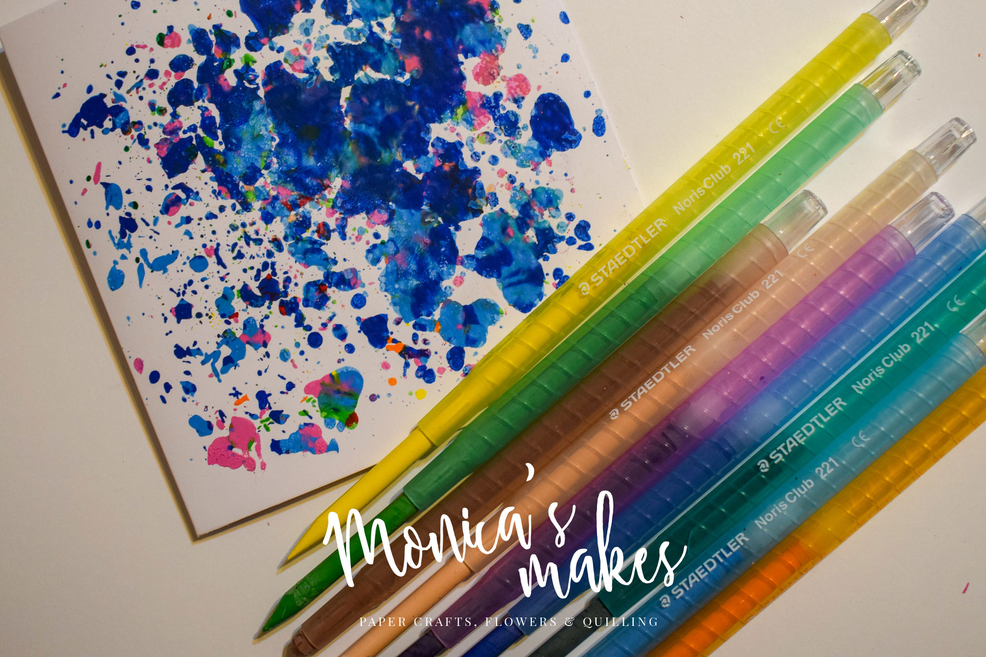 How to Make Beautiful Cards with Wax Crayon Shavings - See the full tutorial at www.monicabadiu.com