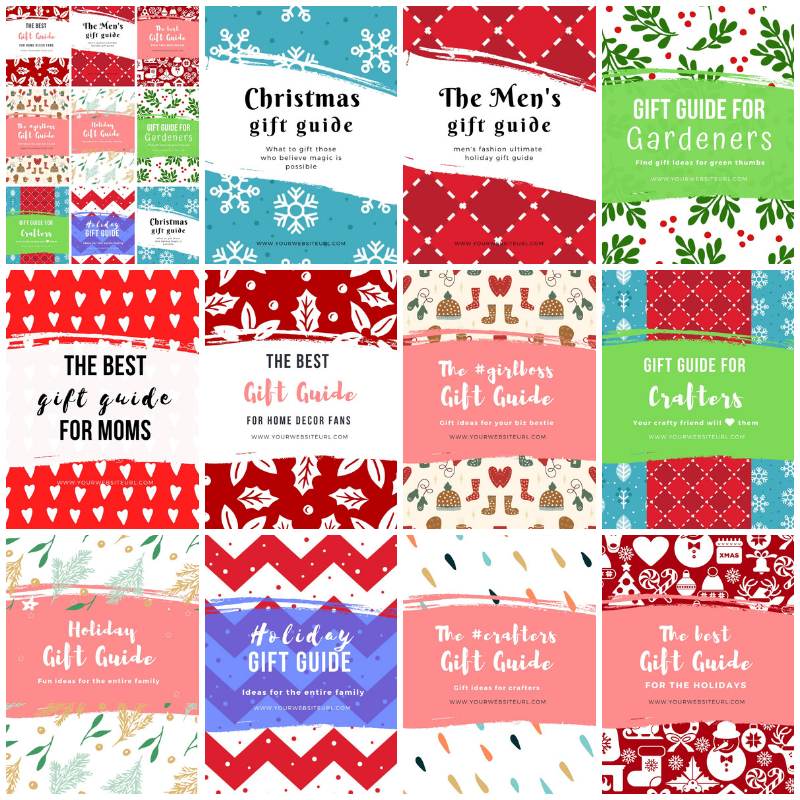 11 Gift Guide Pinterest Templates for Canva