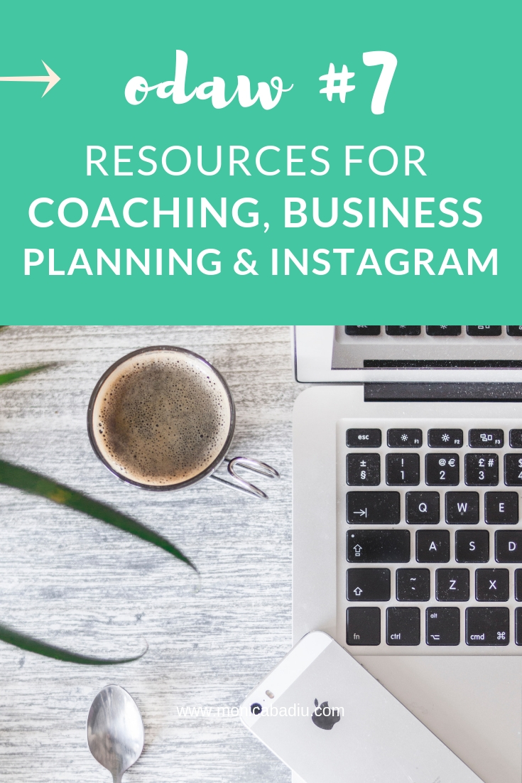 ODaW #7: Resources for Coaching, Business Planning &amp; Instagram Marketing