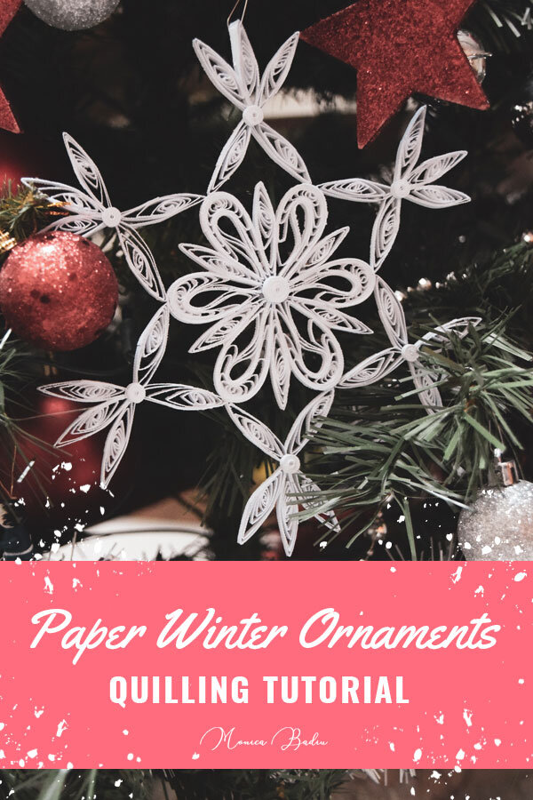 DIY Quilling Tutorial: Large Paper Snowflake Ornament