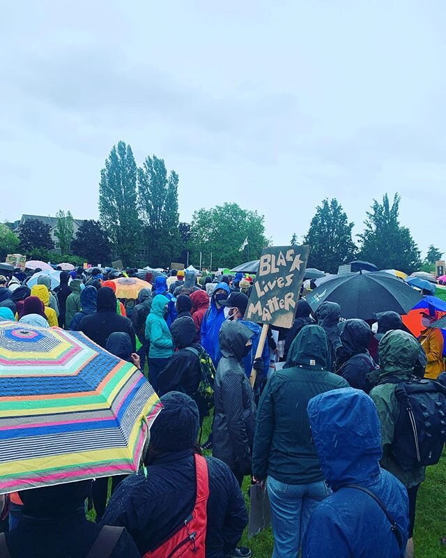 Can&rsquo;t. Stop. Us. Now. #blm #judkinspark #seattlemarch 👊🏿👊🏾👊🏽👊🏼👊🏻