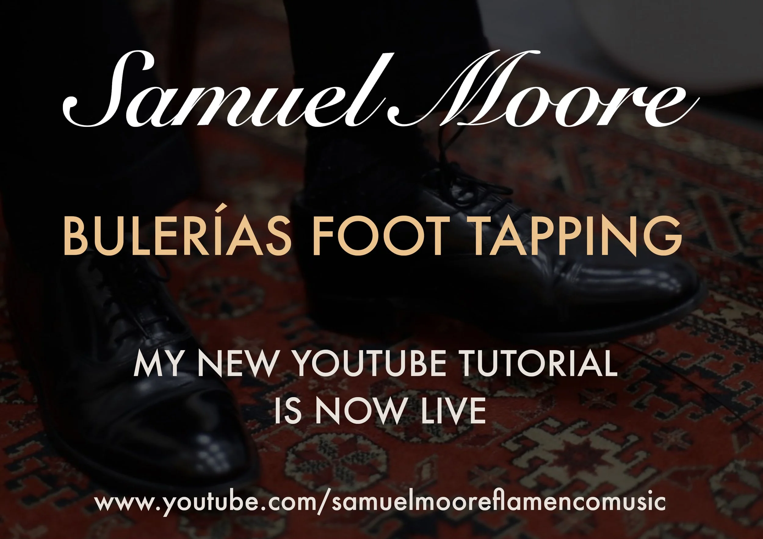      &nbsp;                

 
   Over the past few months many flamenco guitar students have been in touch to ask this question:  “How can I tap my foot to keep time when playing Bulerías?”  With this in mind, Samuel has just put out a free YouTube 