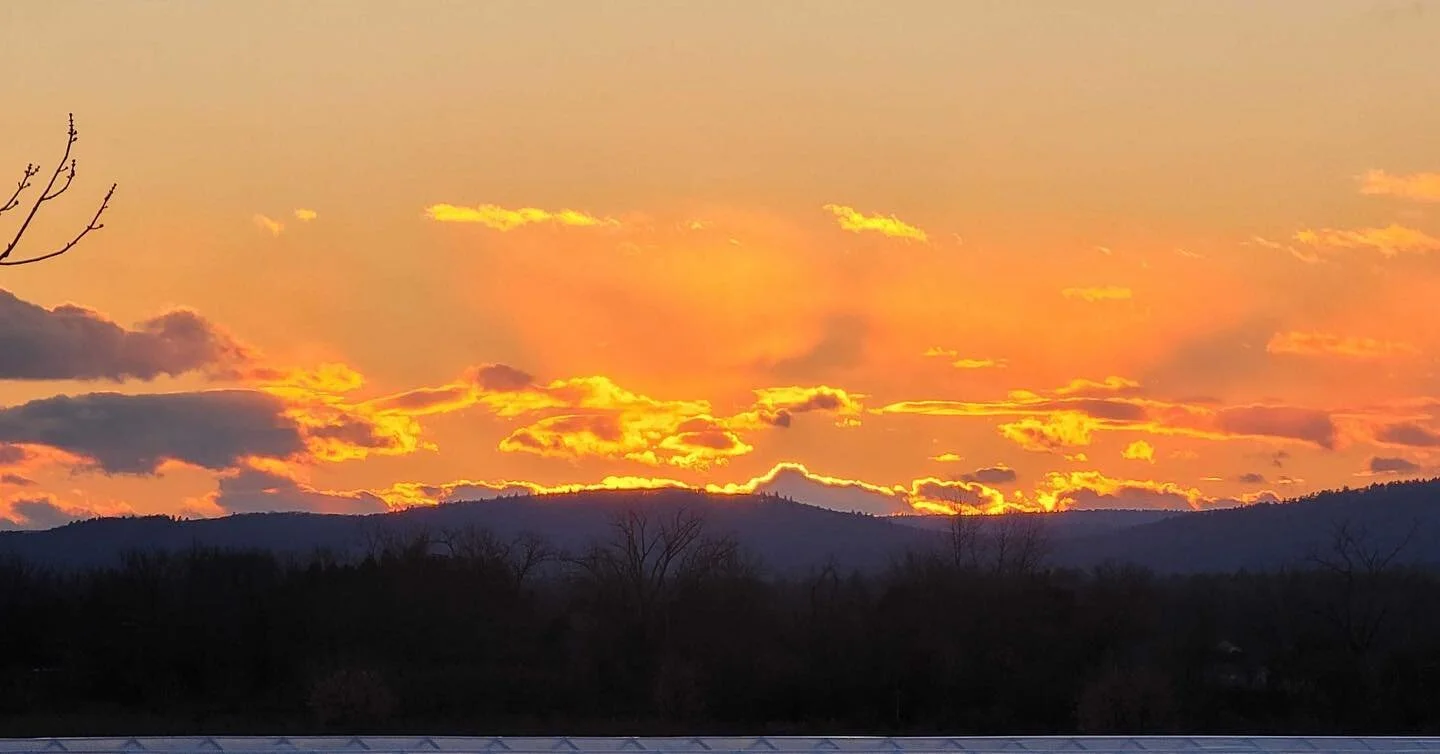 Winter sunsets on the farm