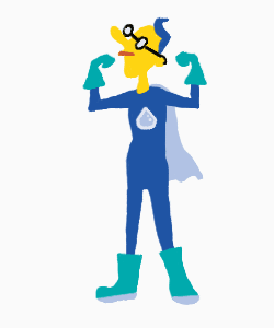 Larry the H2O Hero works to bring awareness to water quality issues in Monroe County.