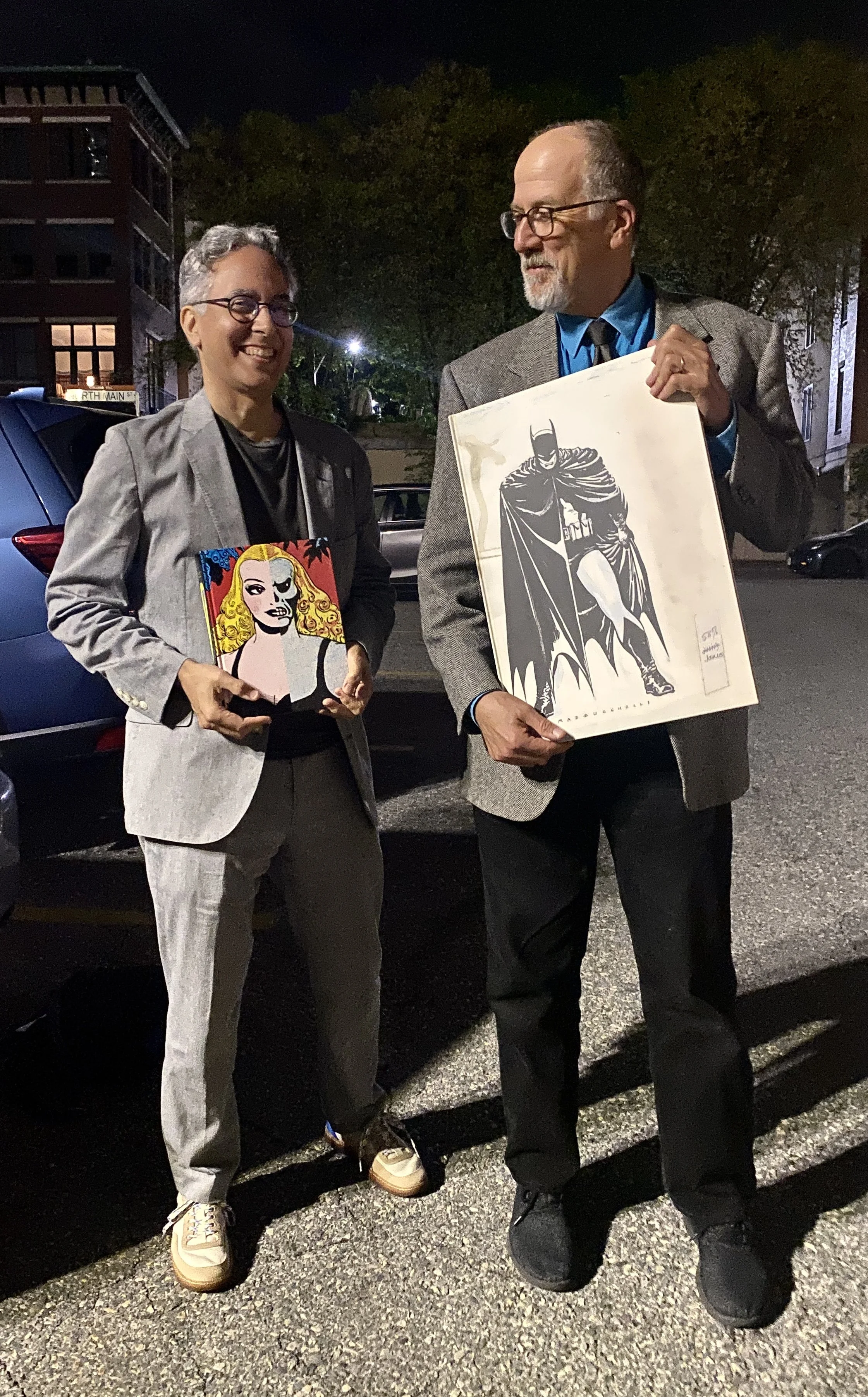  Parlking lot book sawp with David Mazzucchelli 