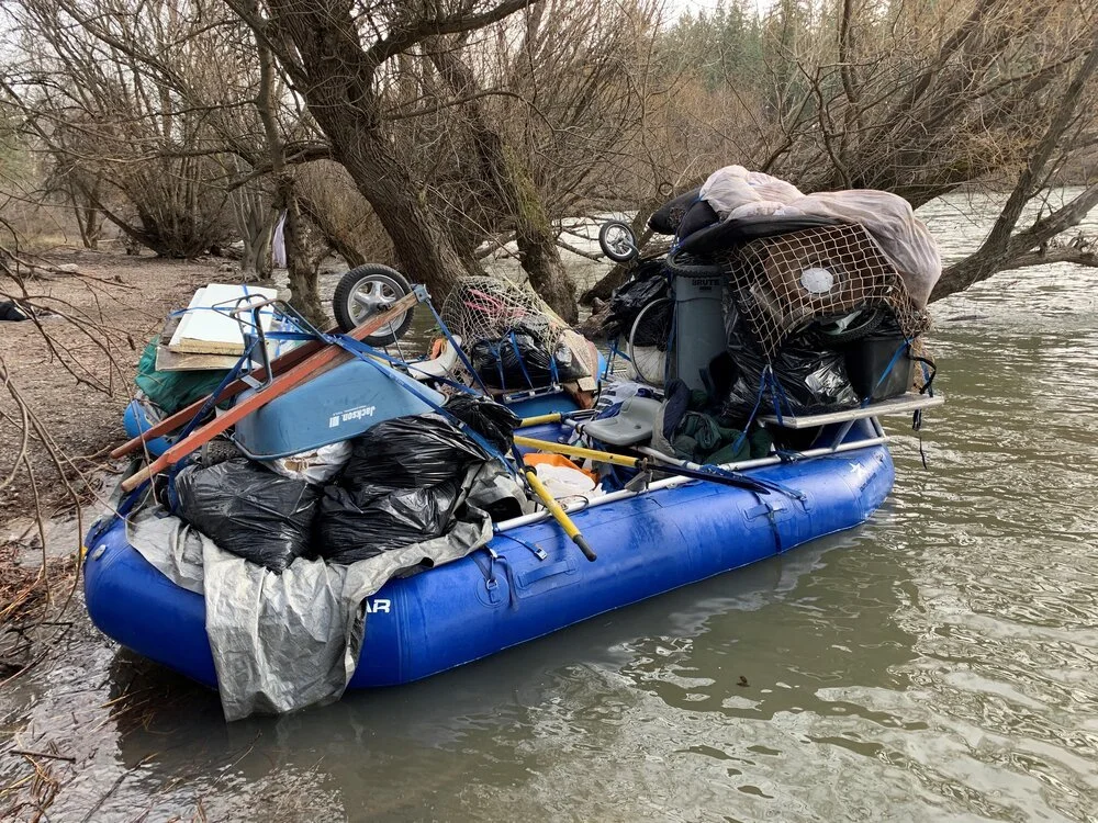  Our 16’ Star rubber raft named “Riff Raft” by our community members, was recently donated to the program by  Flow Adventures . It remains the “Beast” of the fleet, hauling thousands of pounds of garbage off of the Spokane River annually. 