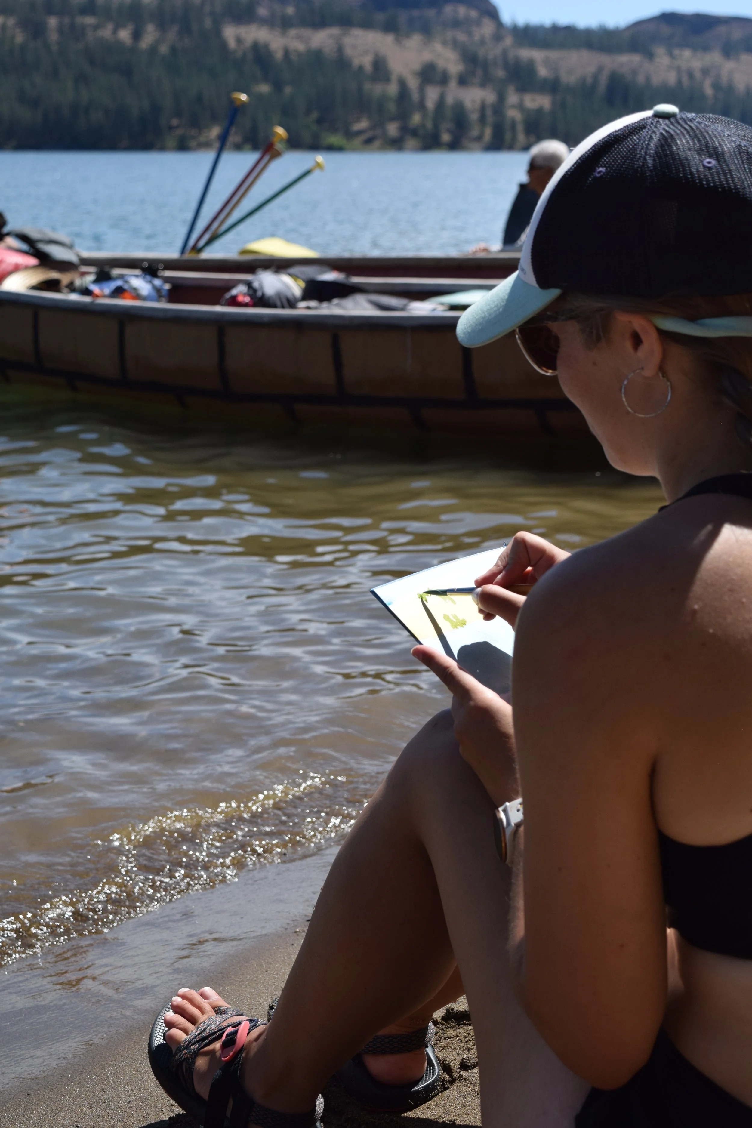  After the lesson, we tried our hand at plein air painting! 