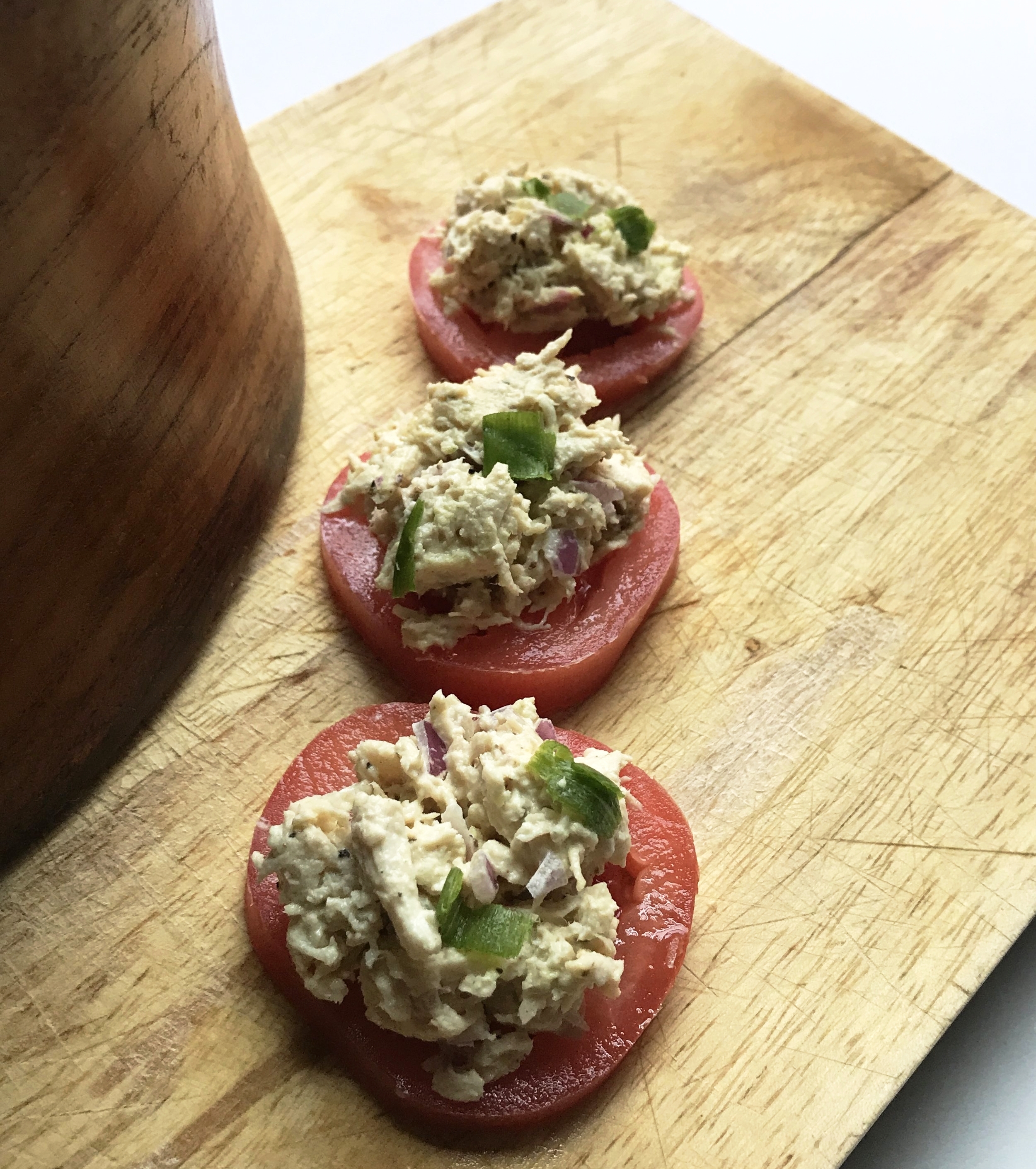  Low Carb Chicken Salad  On Tomato Slices