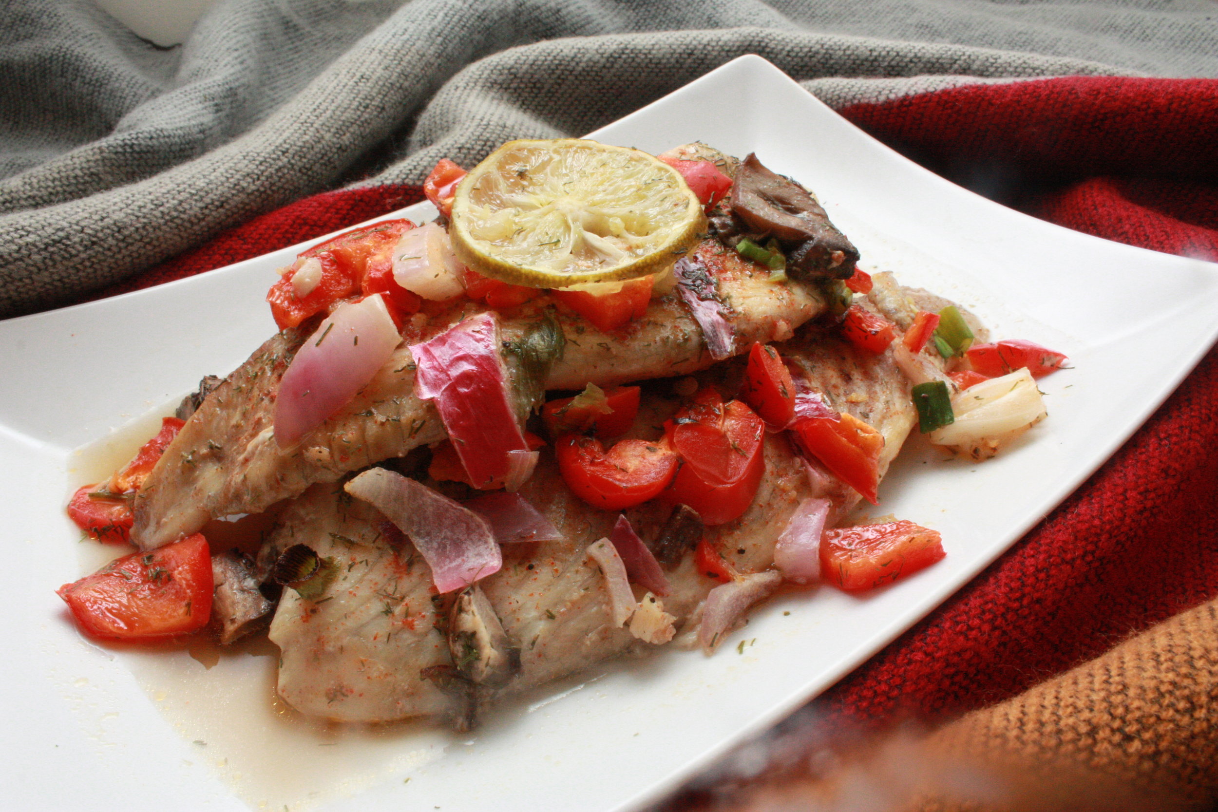 One Dish Fish + Veggie Bake