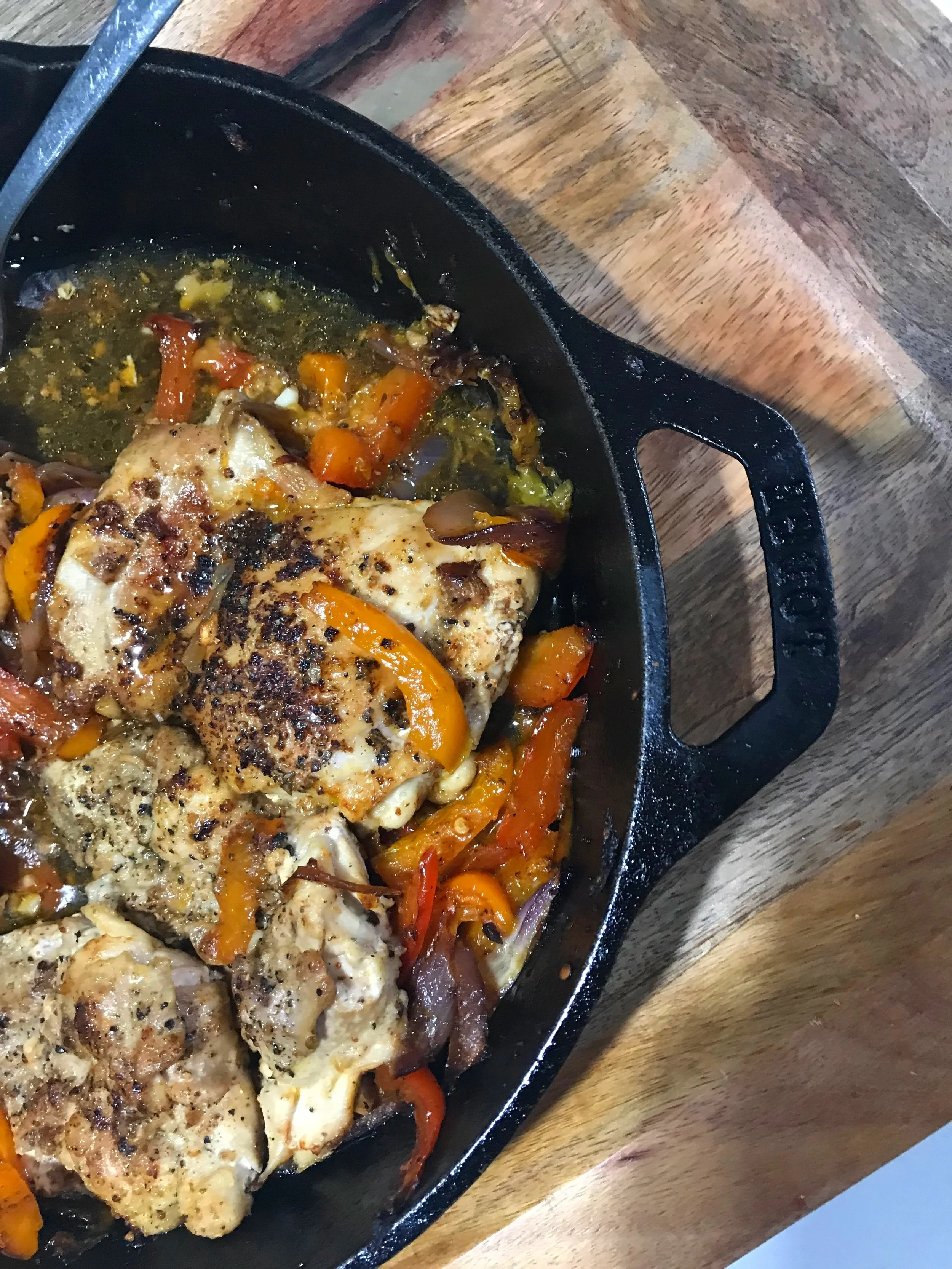 Pan Roasted Chicken Thighs