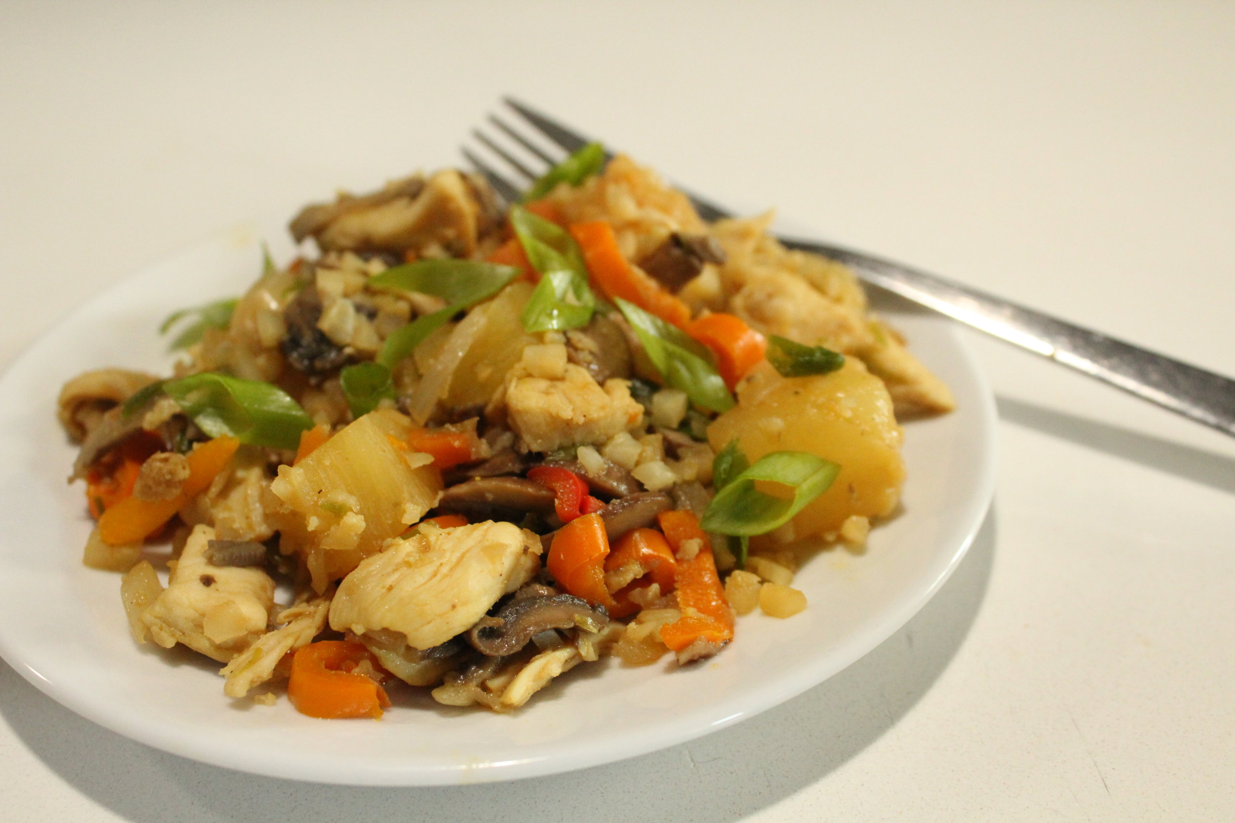 Thai Inspired Pineapple Fried Cauliflower Rice 