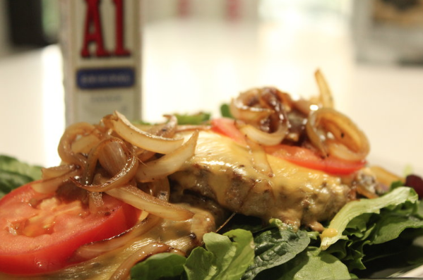 Low Carb Loaded Turkey Burger  Salad