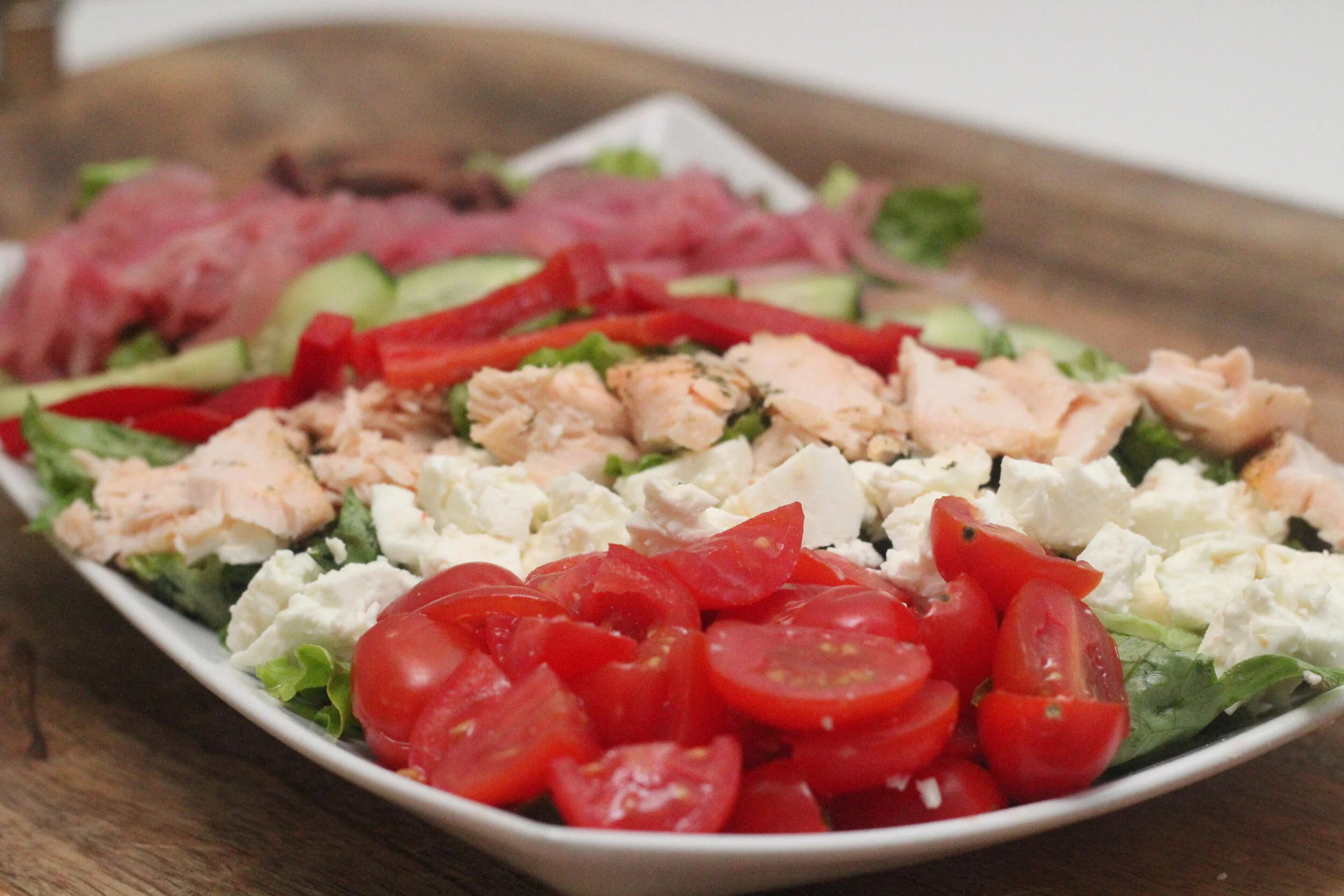 Greek Salad With Salmon