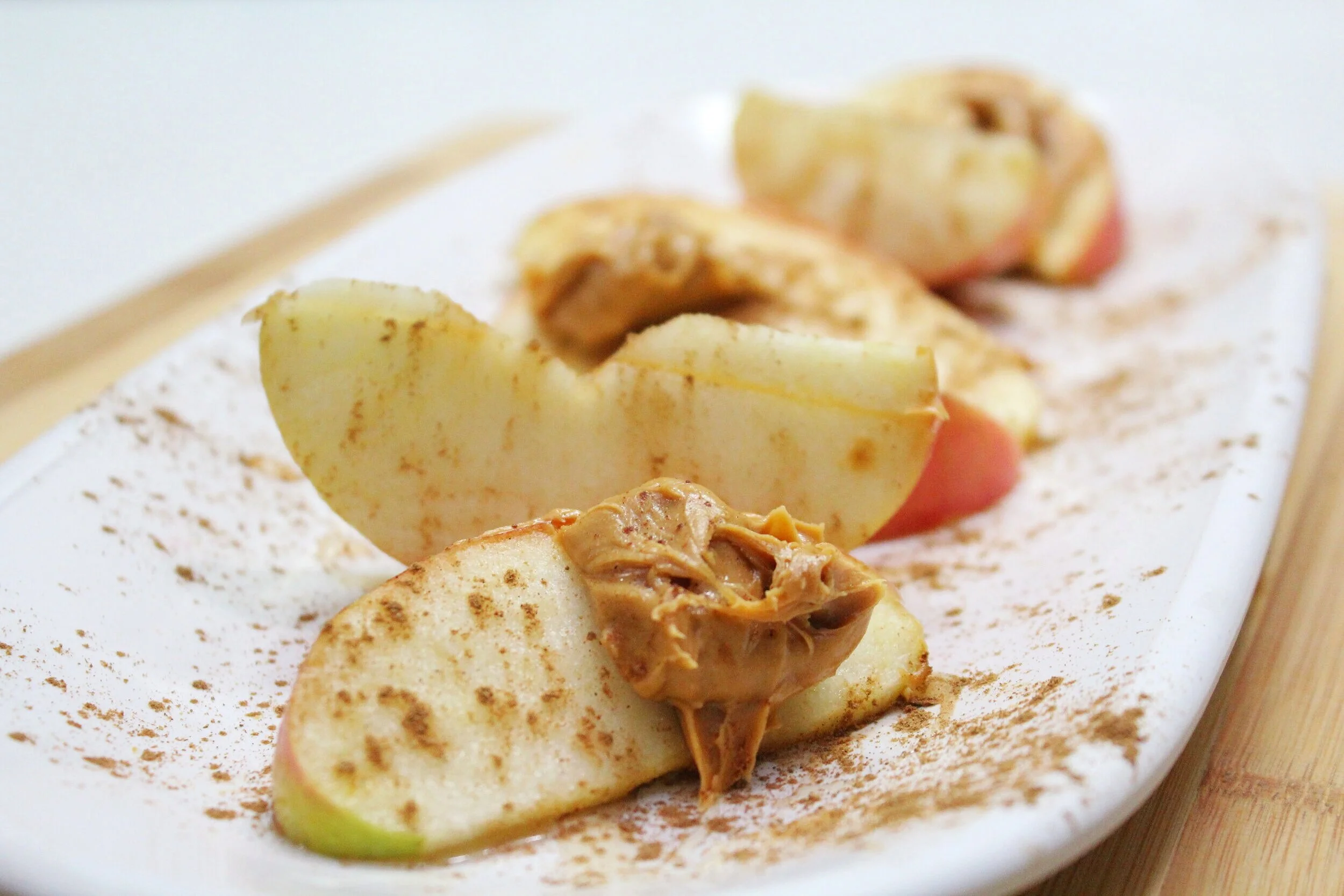 Peanut Butter, Honey  + Cinnamon Apple Slices