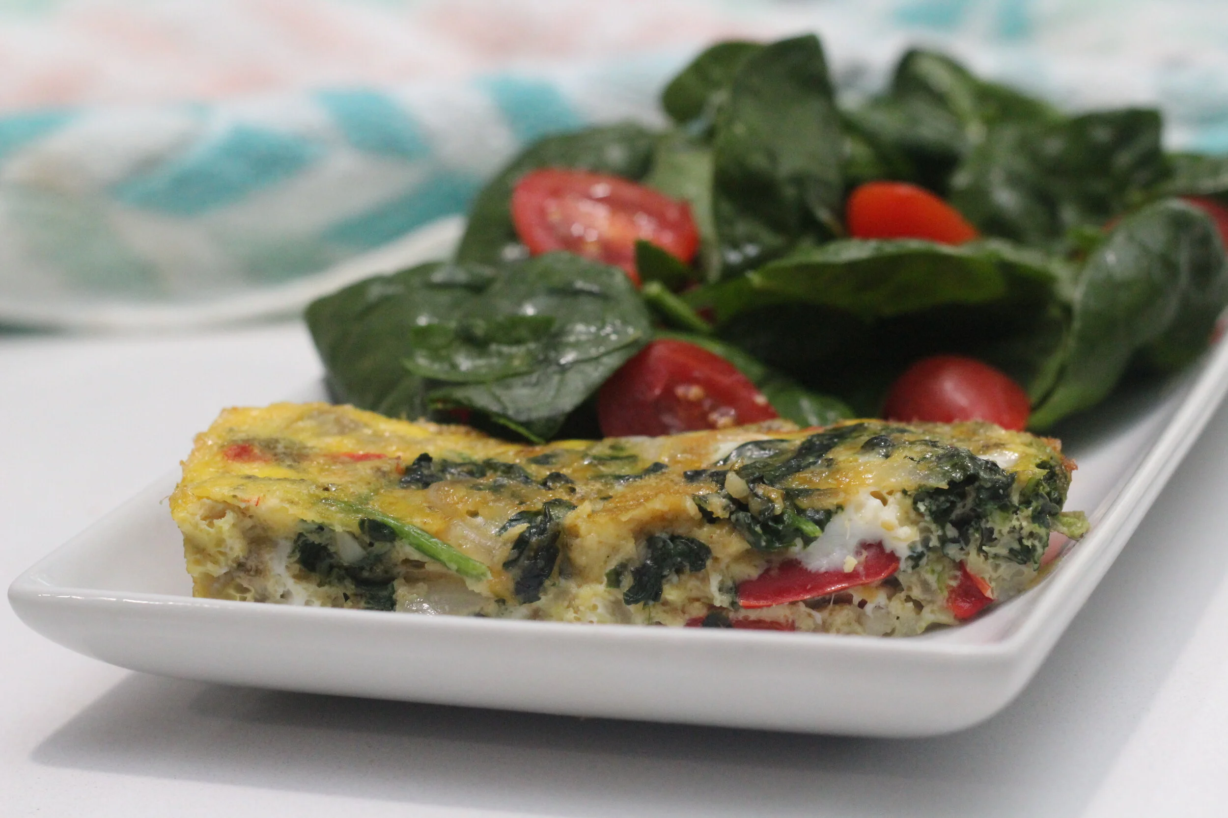 Spinach, Red Pepper, &amp; Scallion Frittata