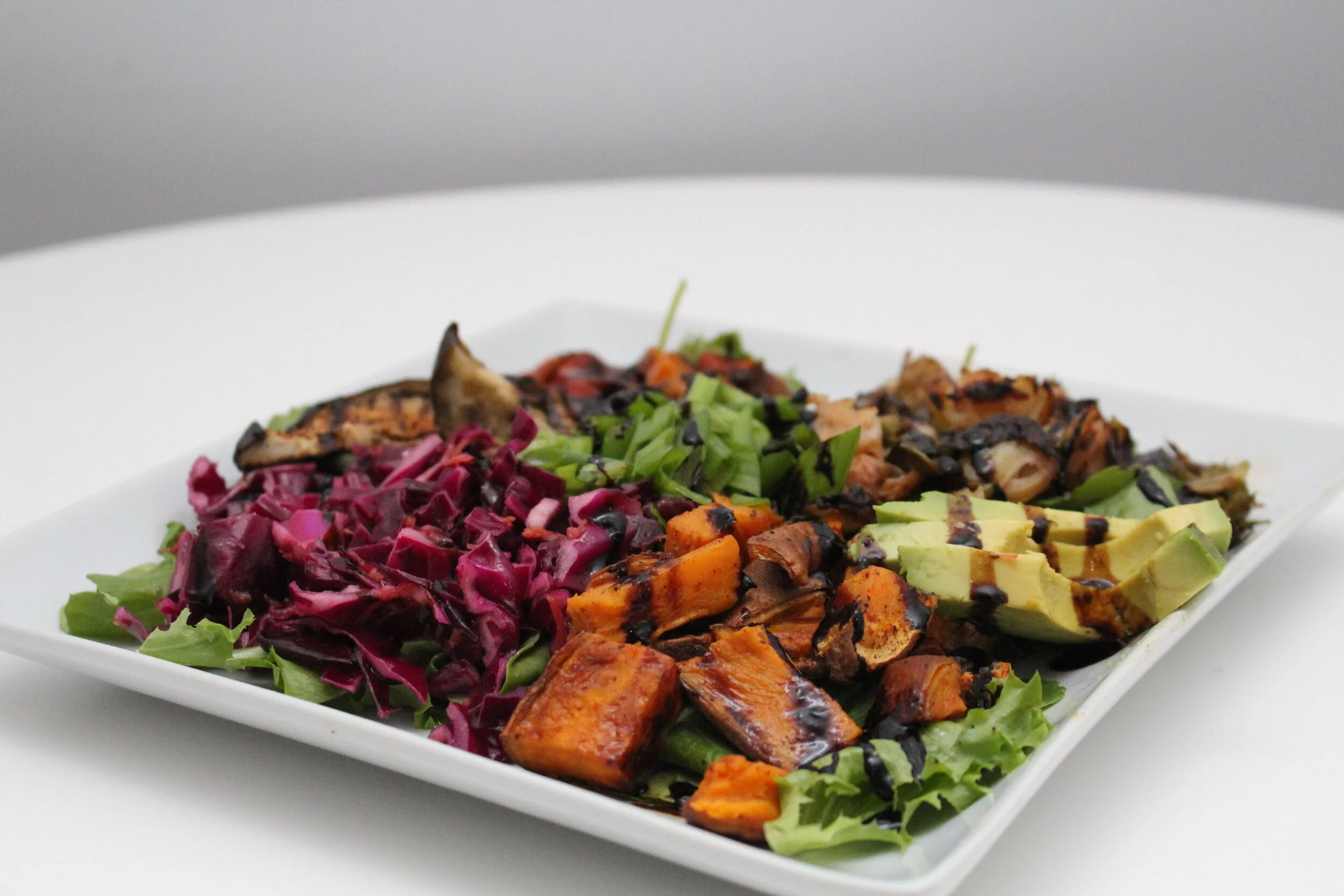 Roasted Vegetable Salad with Balsamic Reduction