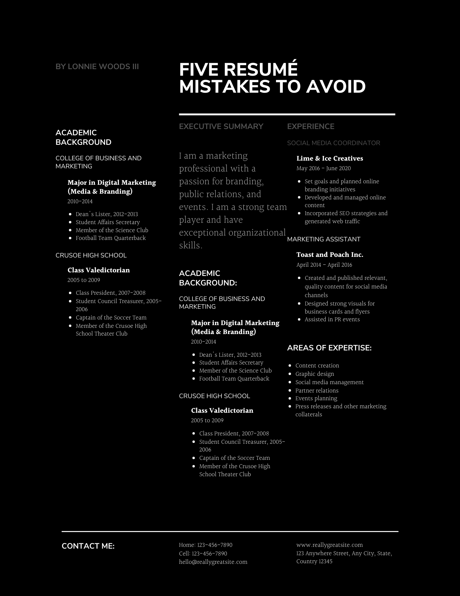 The 5 Resumé Mistakes to Avoid