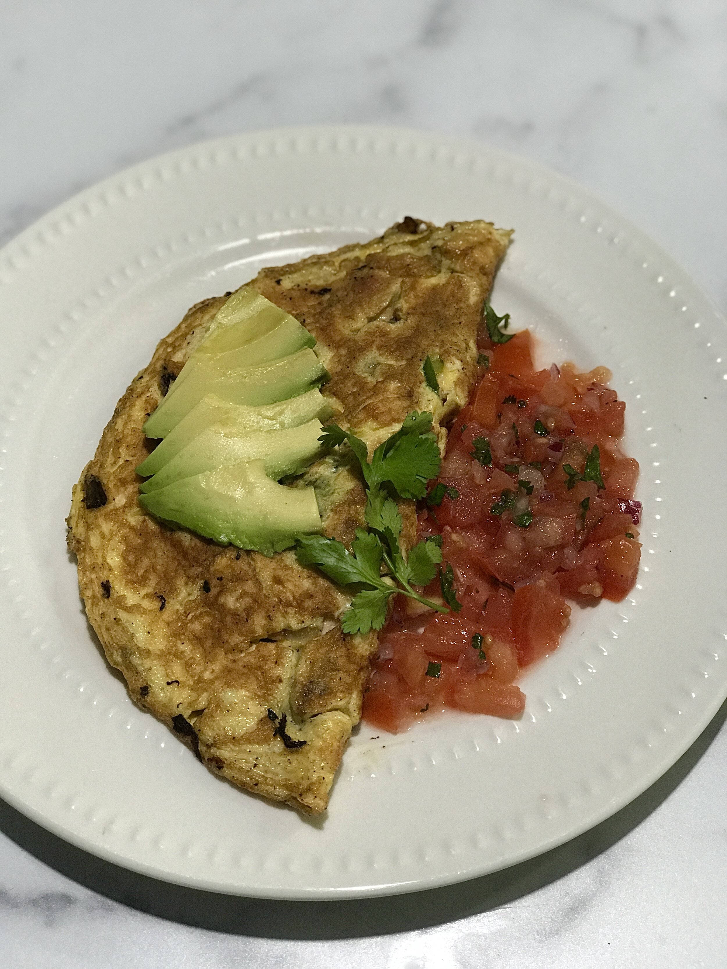 Salmon Huevos Rancheros Omelette