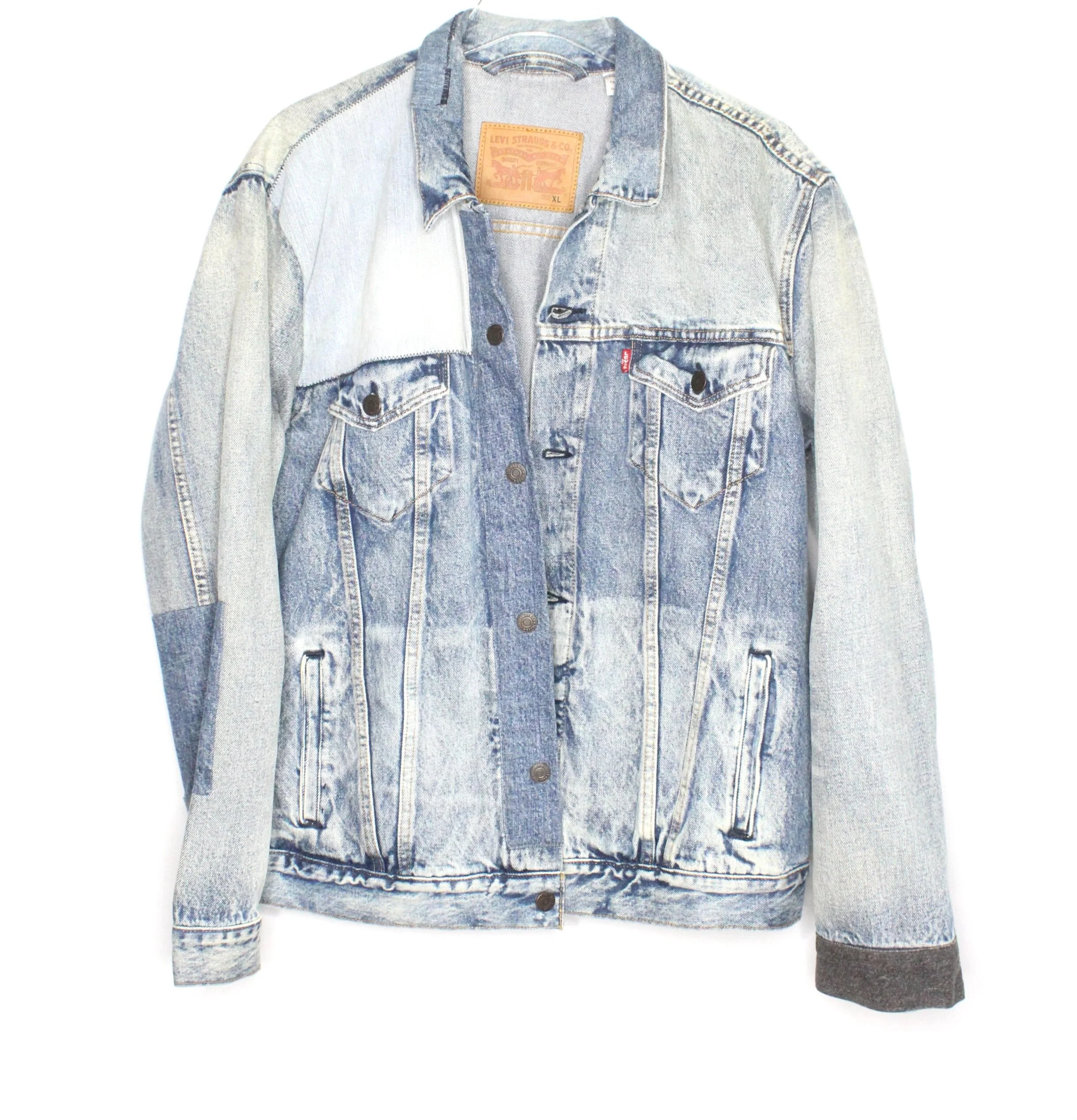 levi's patchwork black trucker jacket